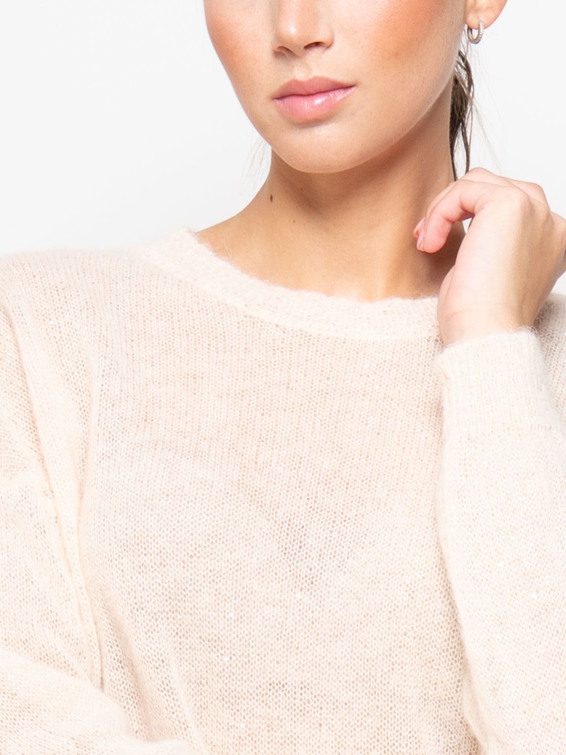 Maglia in alpaca con paillette