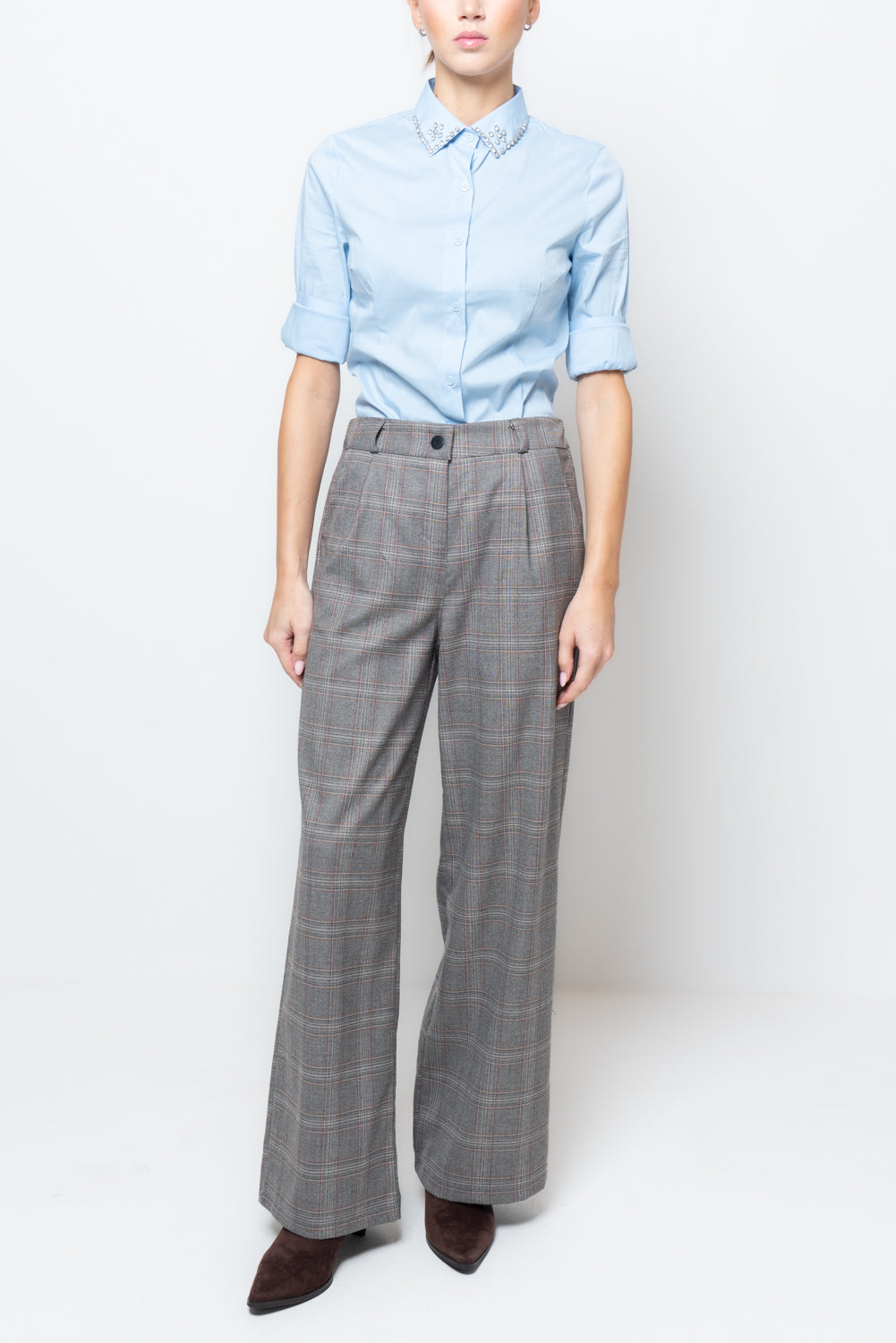 Pantalone palazzo a quadri