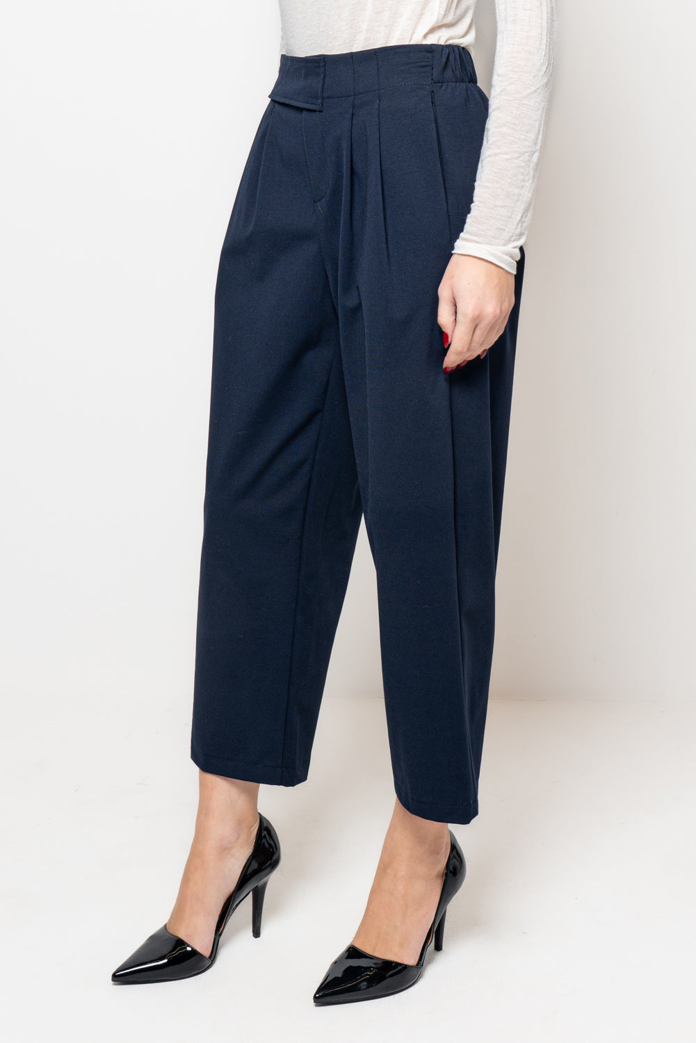 Pantalone in punto milano doppio bottone