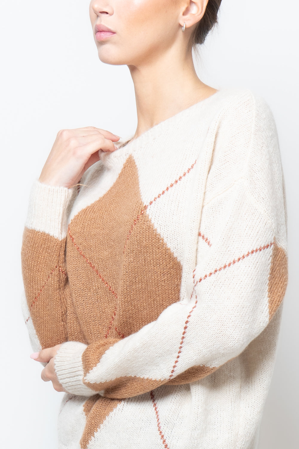 Maglia con motivo a rombo