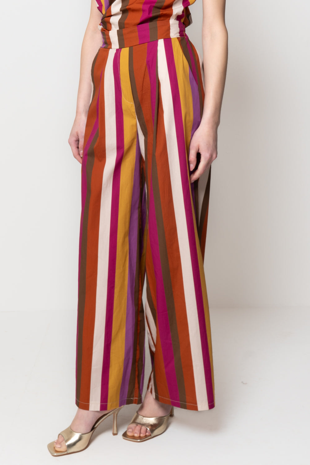 Pantalone a Righe Multicolor