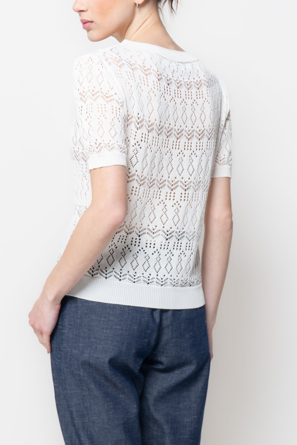 T-shirt in Maglia Traforata