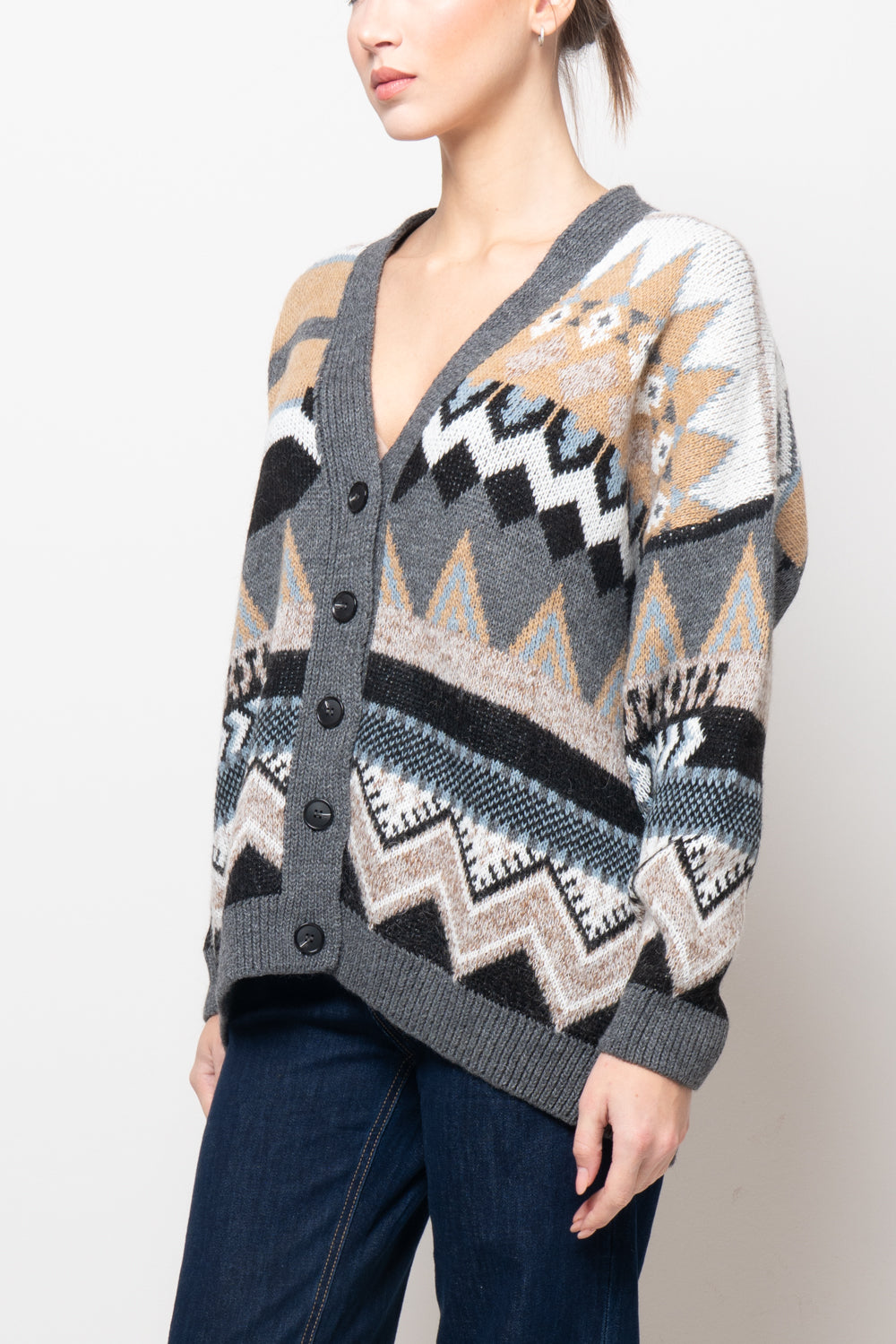 Cardigan fantasia etnica