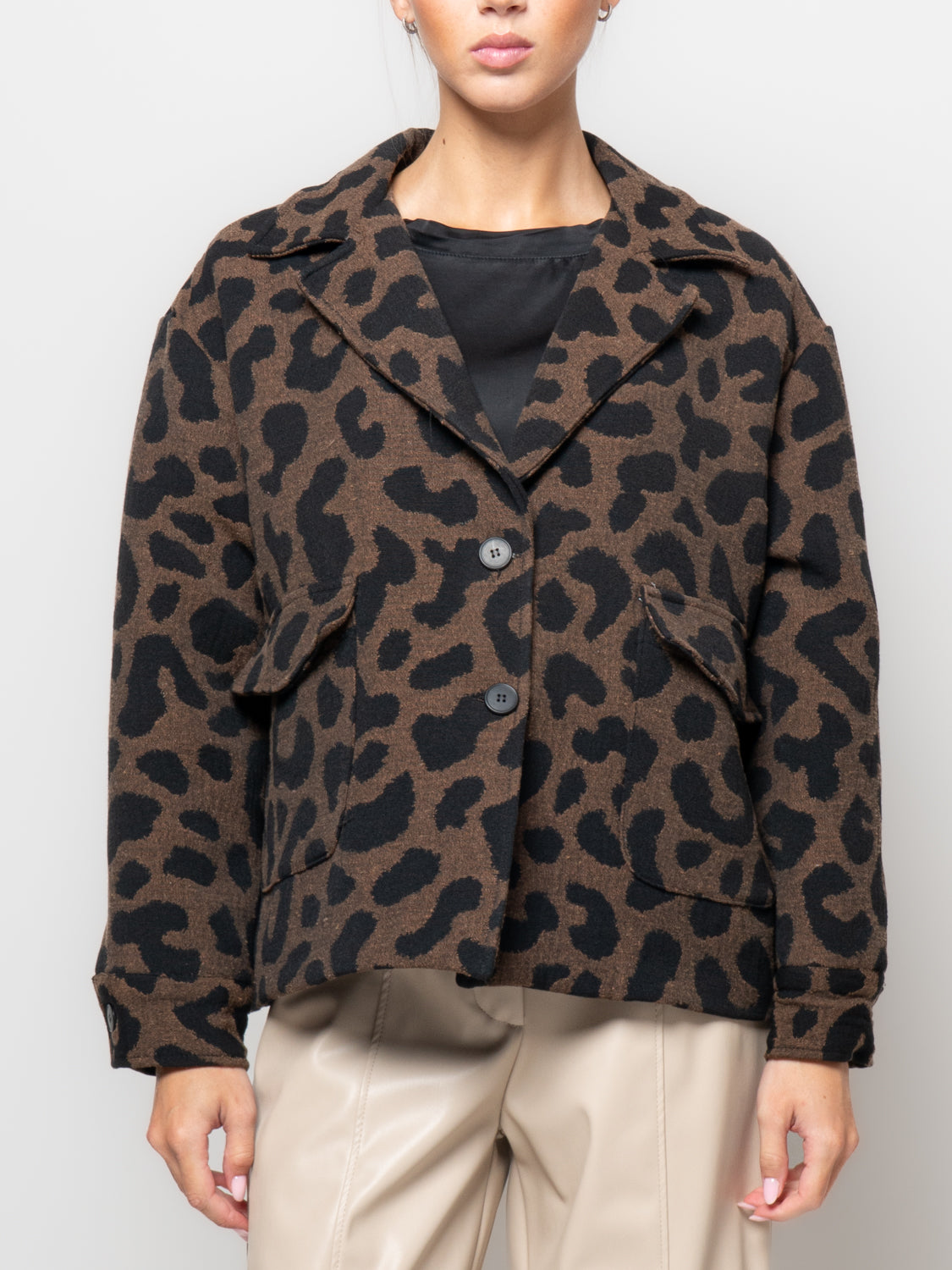 Giacca jaquard animalier