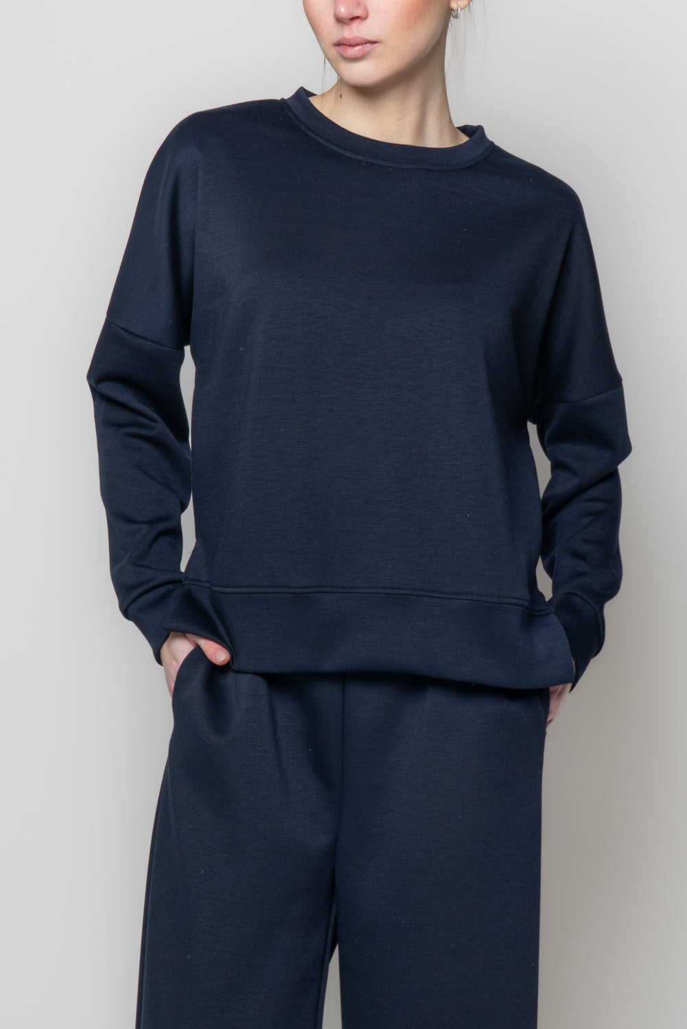 Felpa in neoprene con spacchi laterali