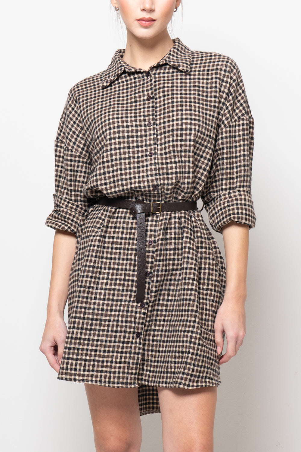 Abito chemisier a quadri