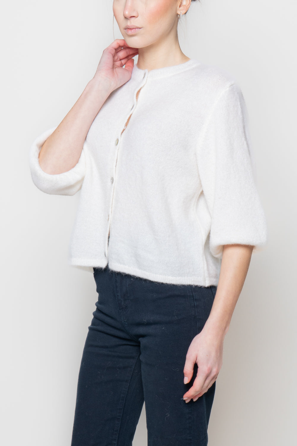 Cardigan con manica volume