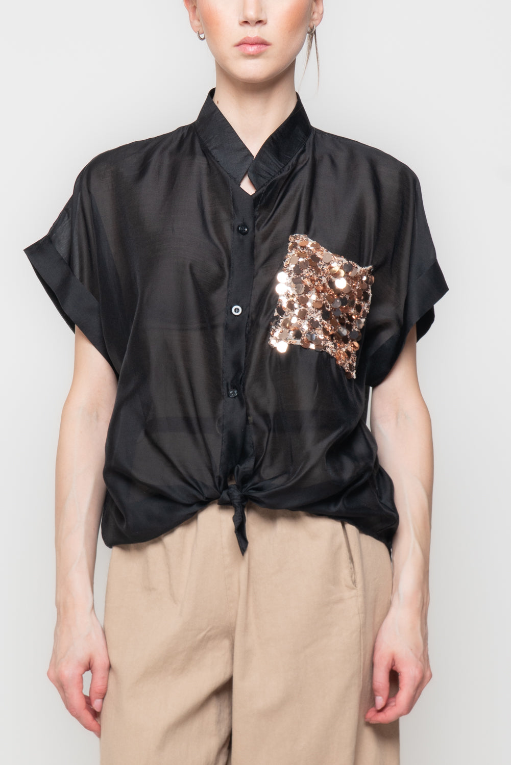 Camicia con Taschino di Paillettes
