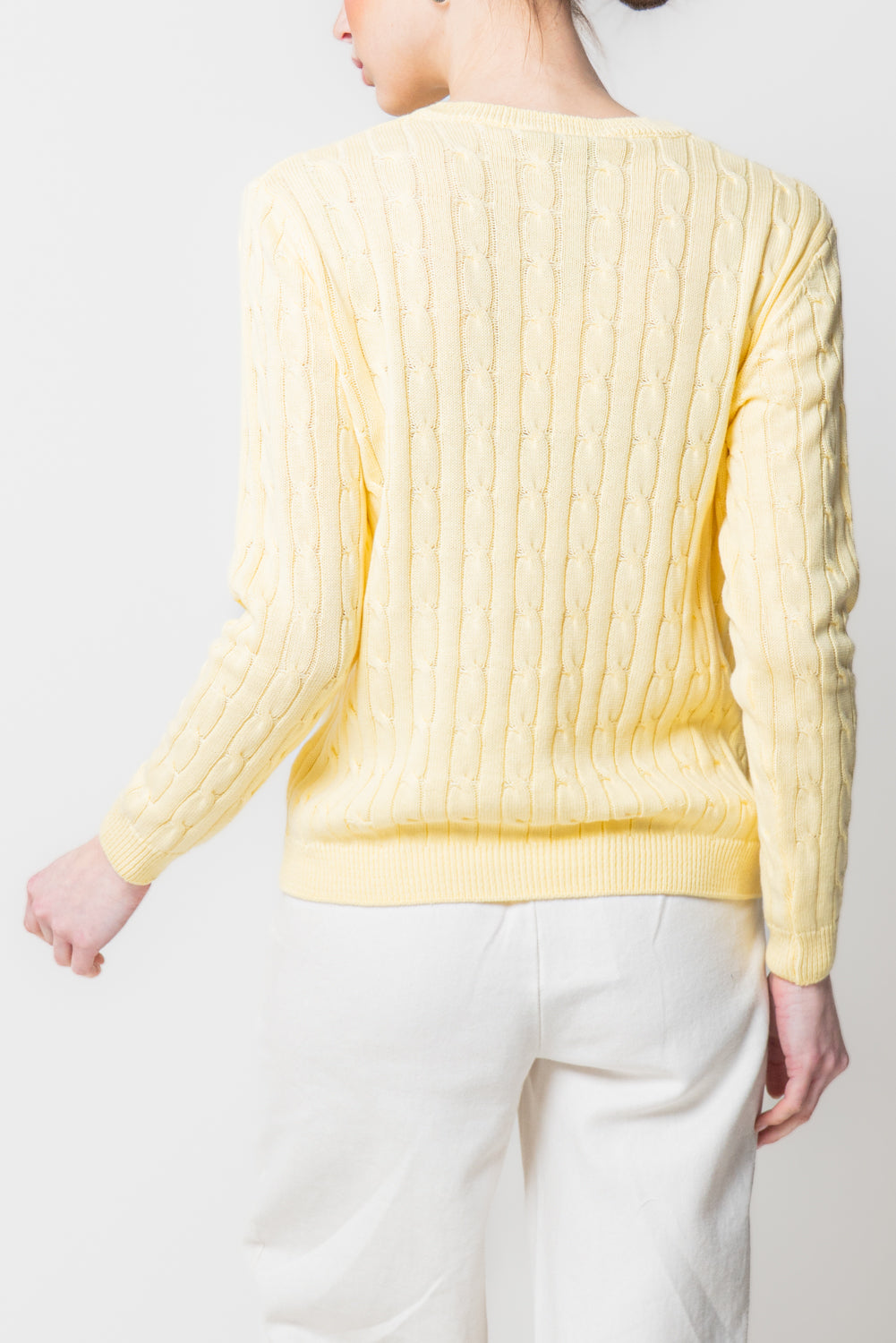 Maglia a Trecce in Cotone Leggero