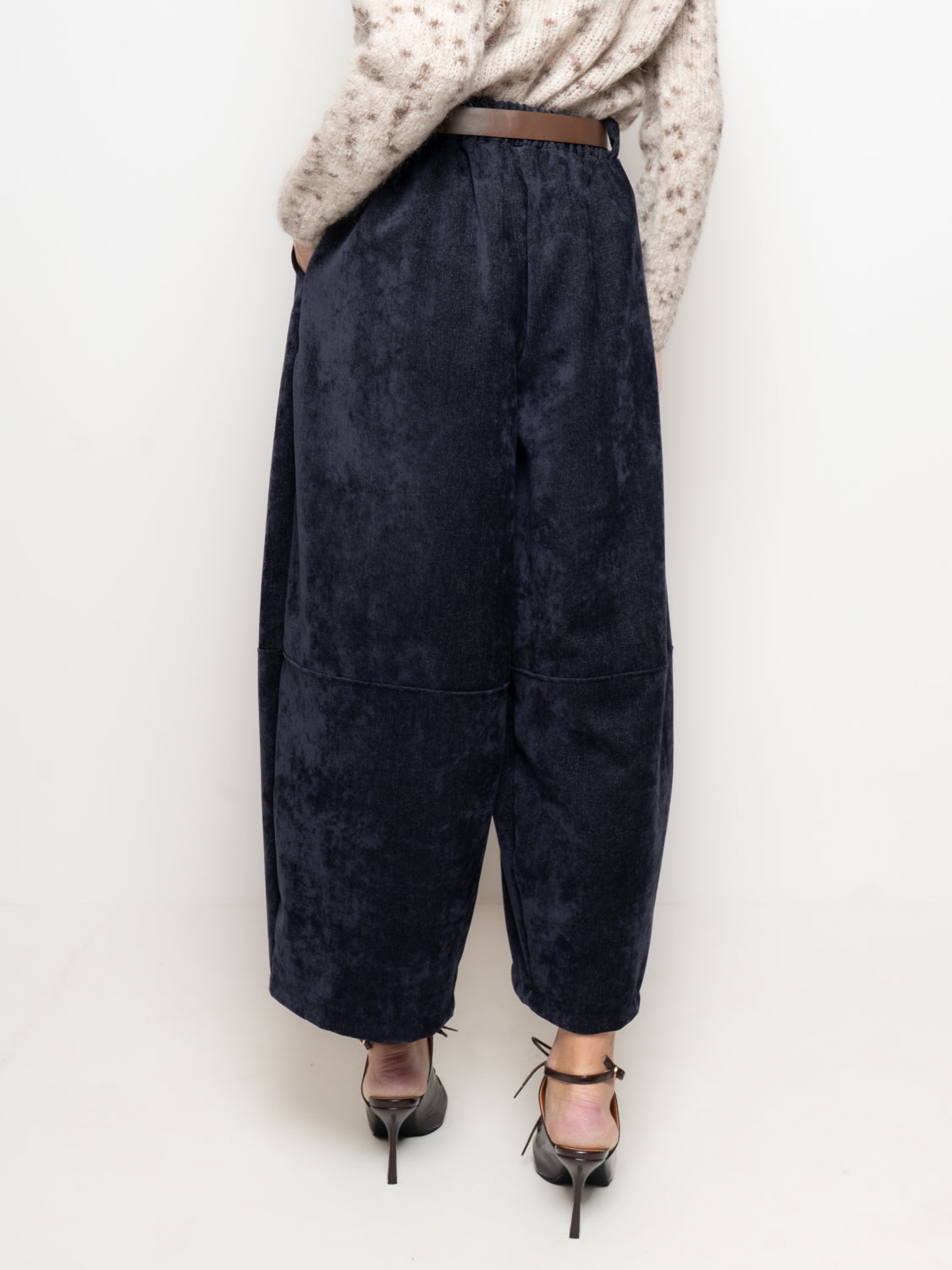 Pantalone ampio in ciniglia