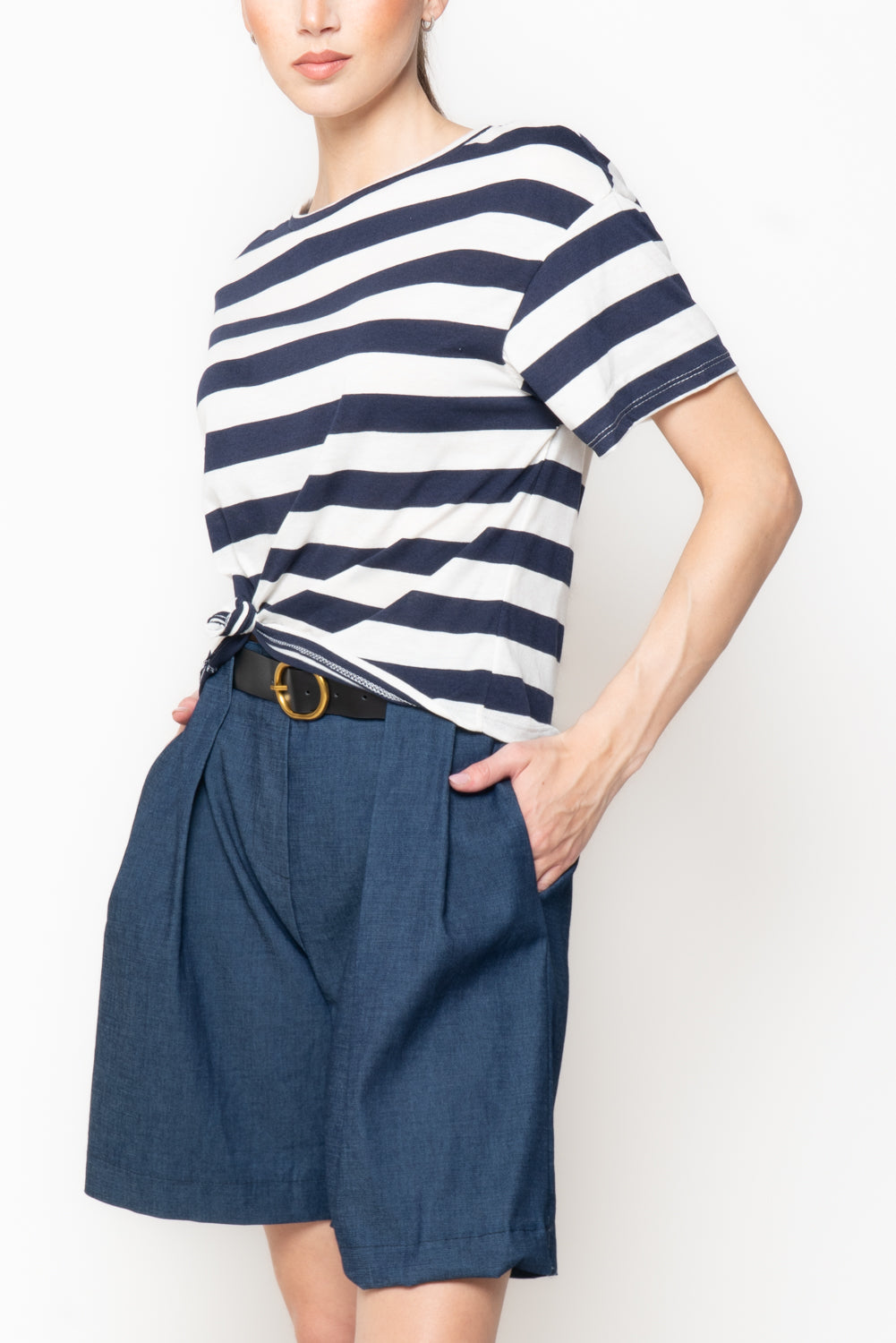 T-shirt a Righe bicolore