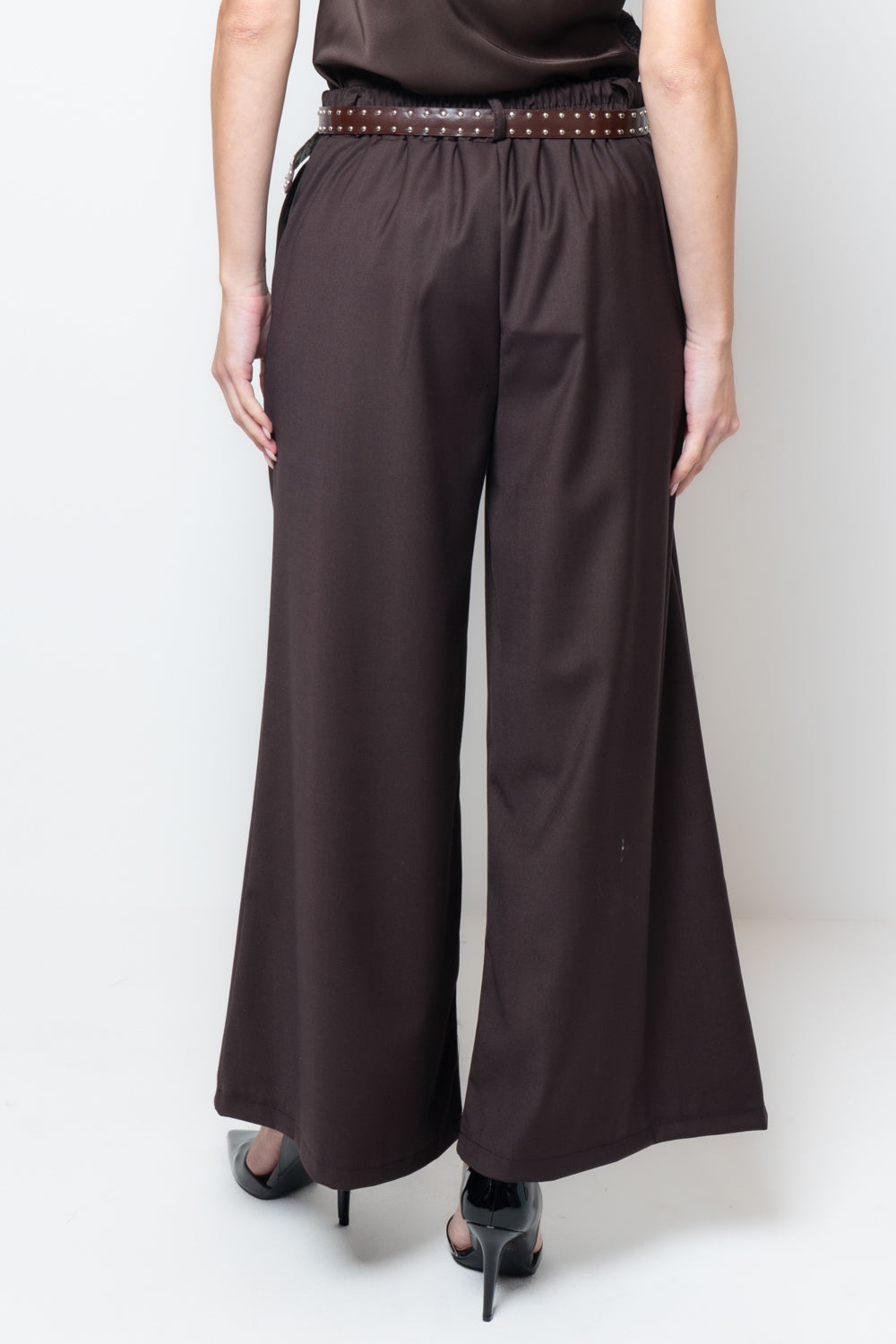 Pantalone palazzo con cannoni