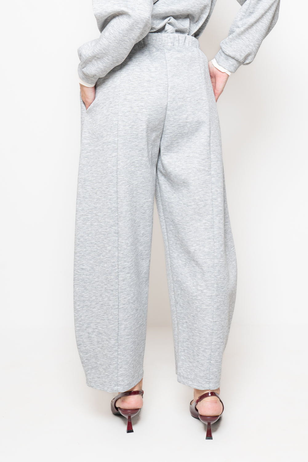 Pantalone barrel in ecopelle