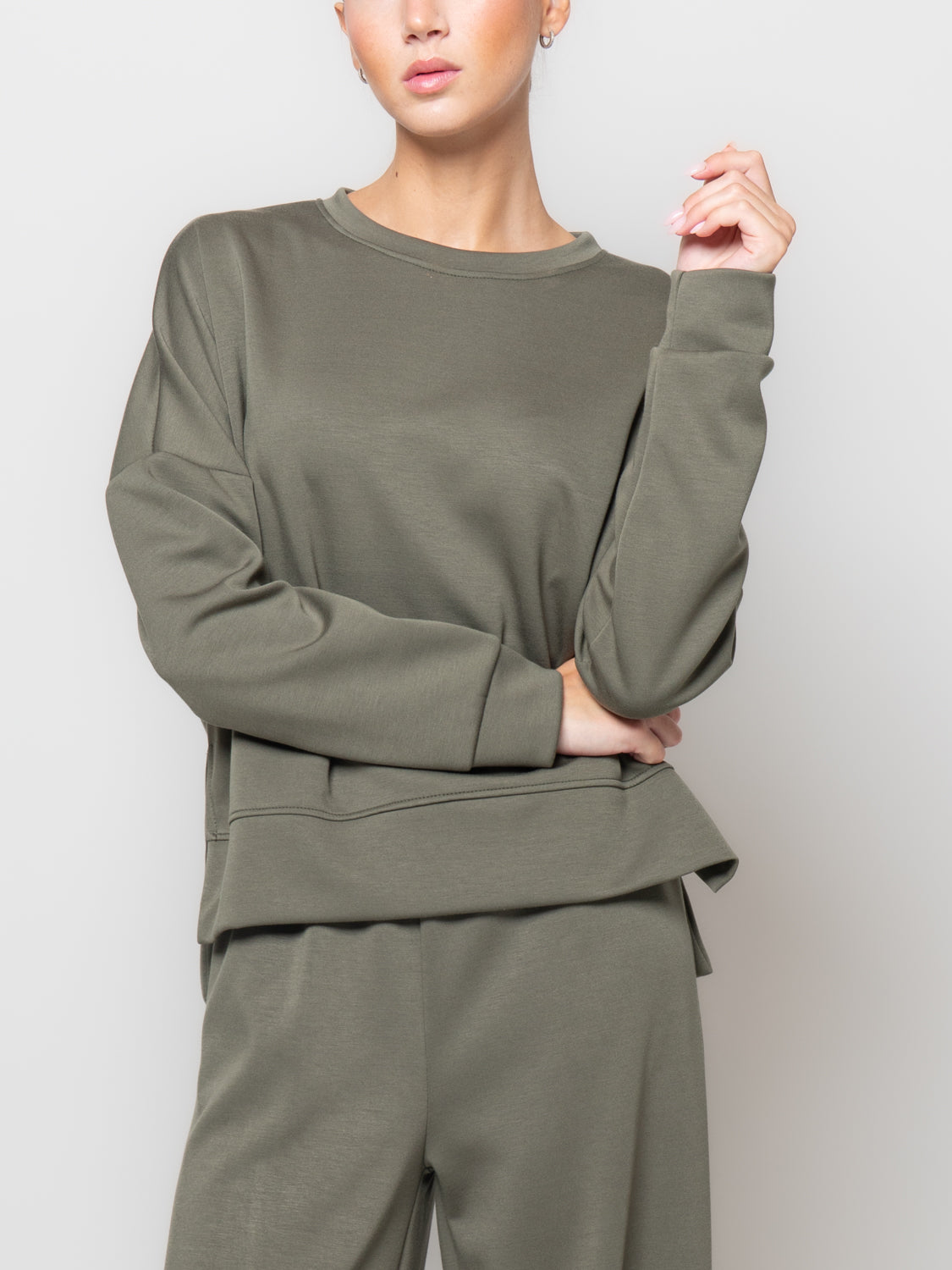 Felpa in neoprene con spacchi laterali