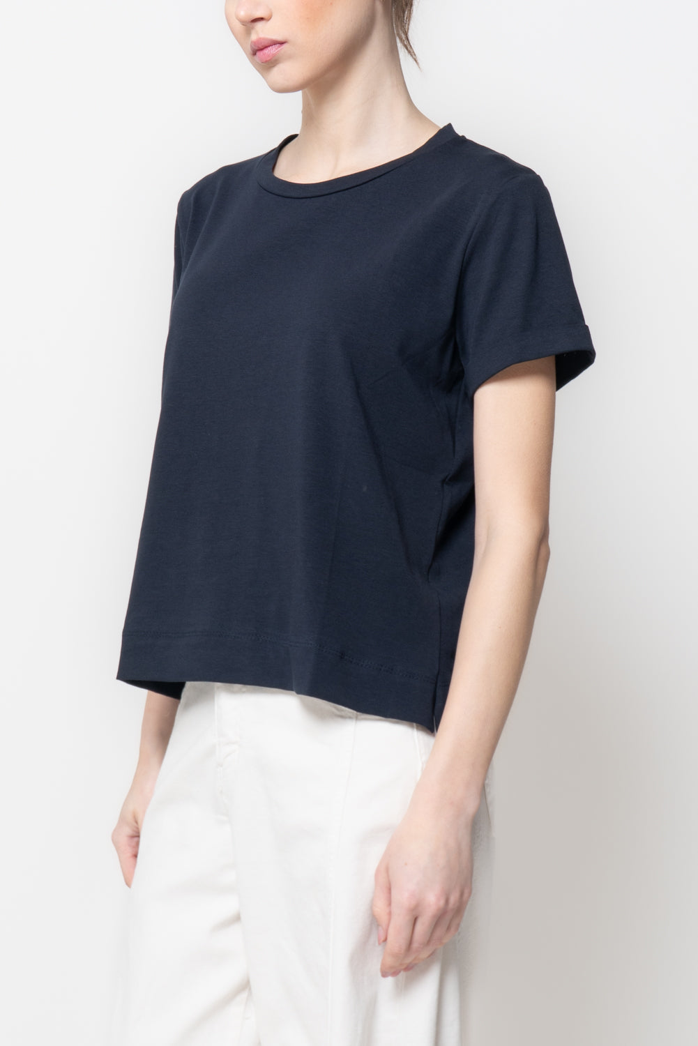 T-shirt con risvolto sulla manica