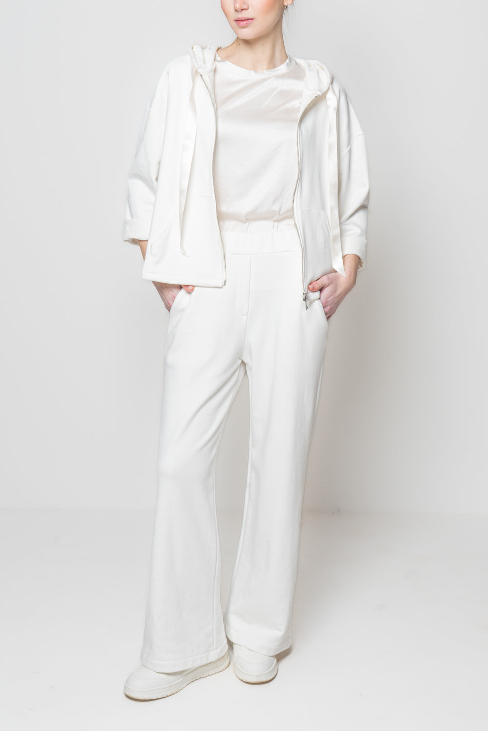 Pantaloni palazzo in felpa