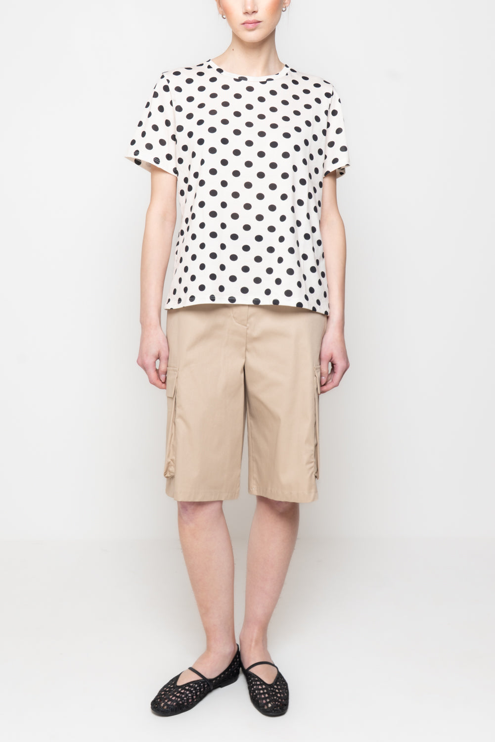 T-shirt con stampa a pois