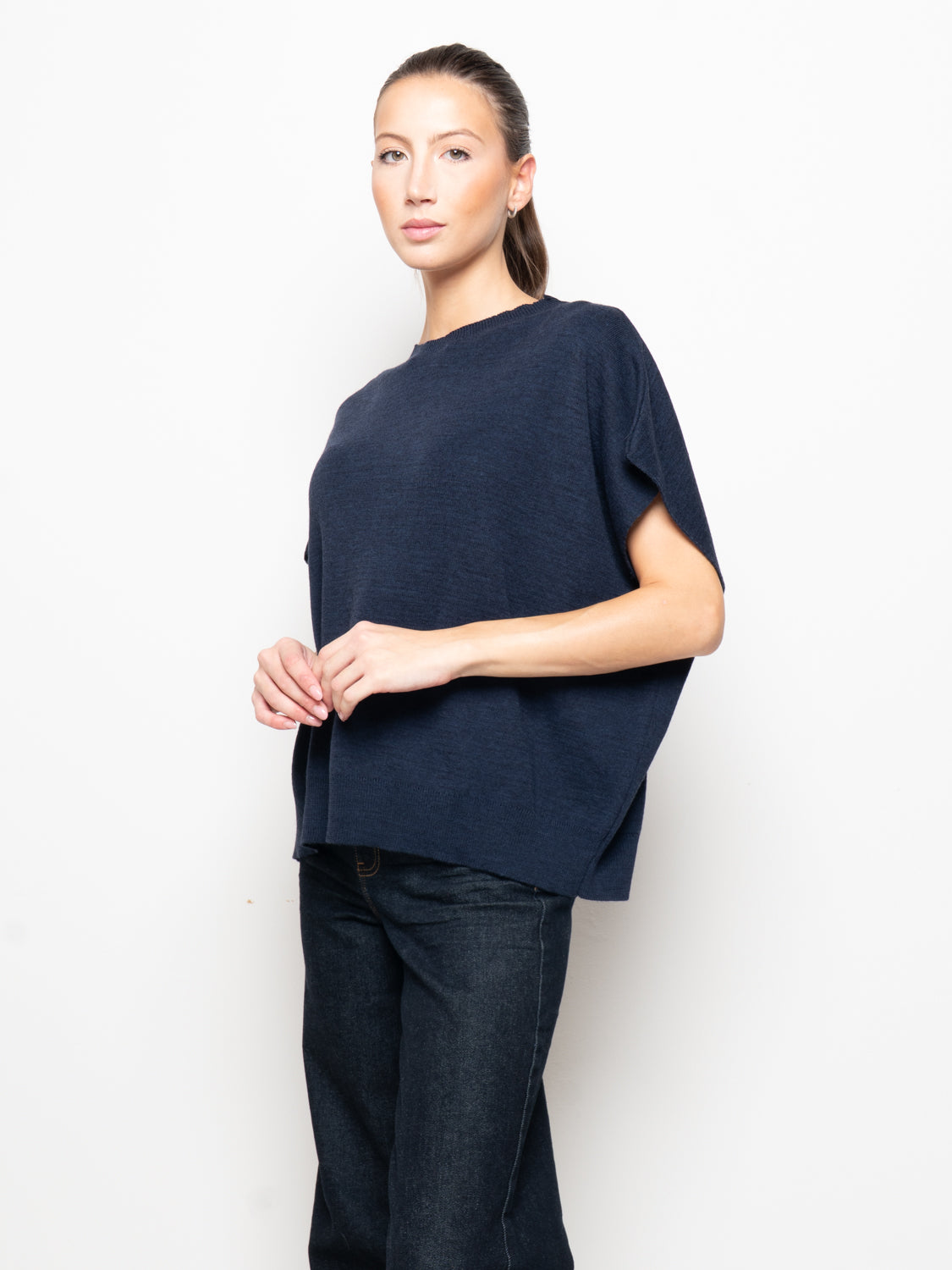 Gilet over misto lana