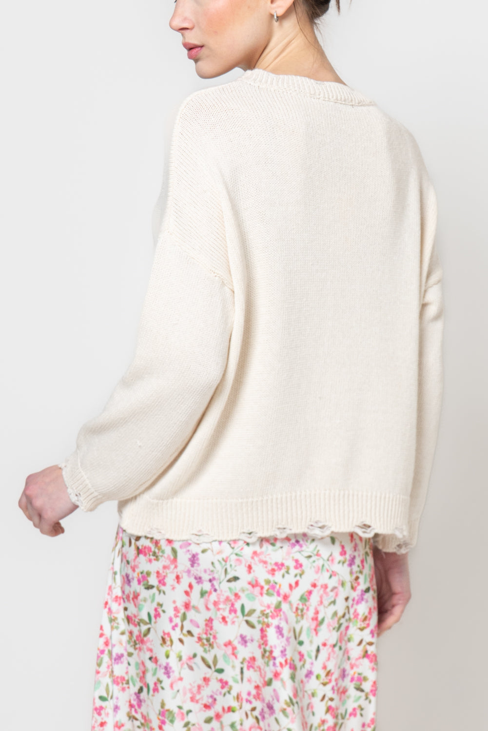 Maglia con profili sdruciti