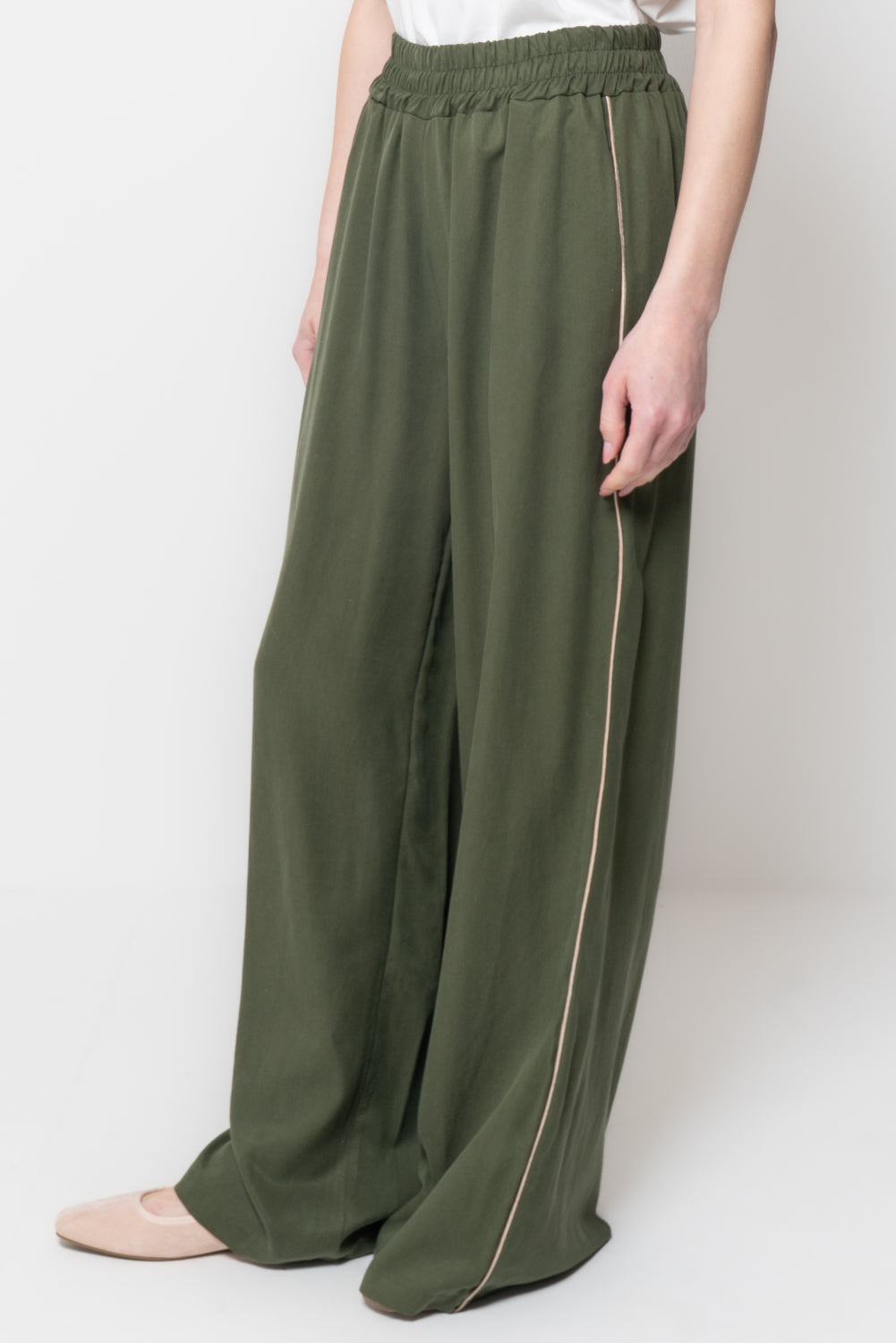 Pantalone Soft con Banda Laterale