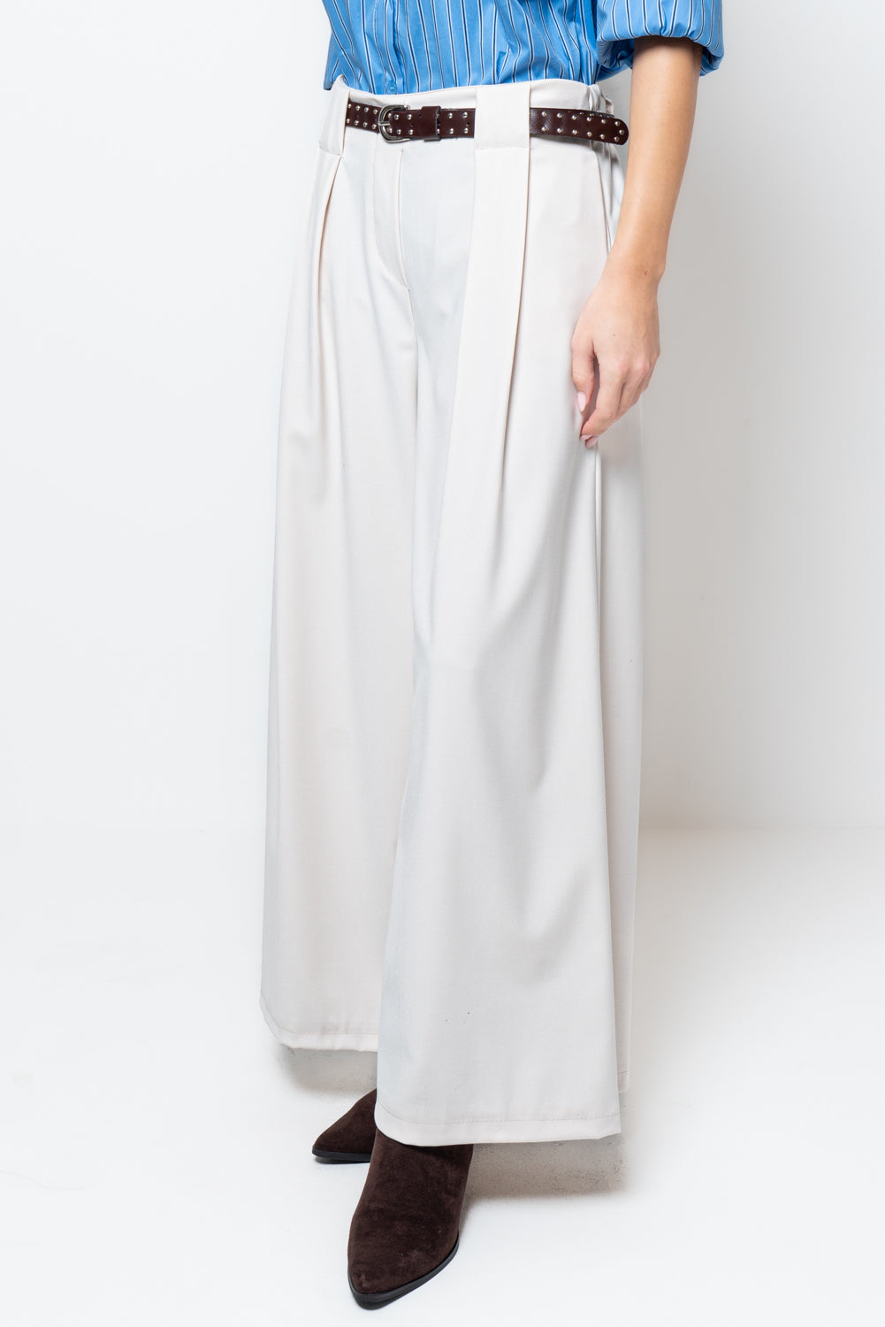 Pantalone palazzo con cannoni