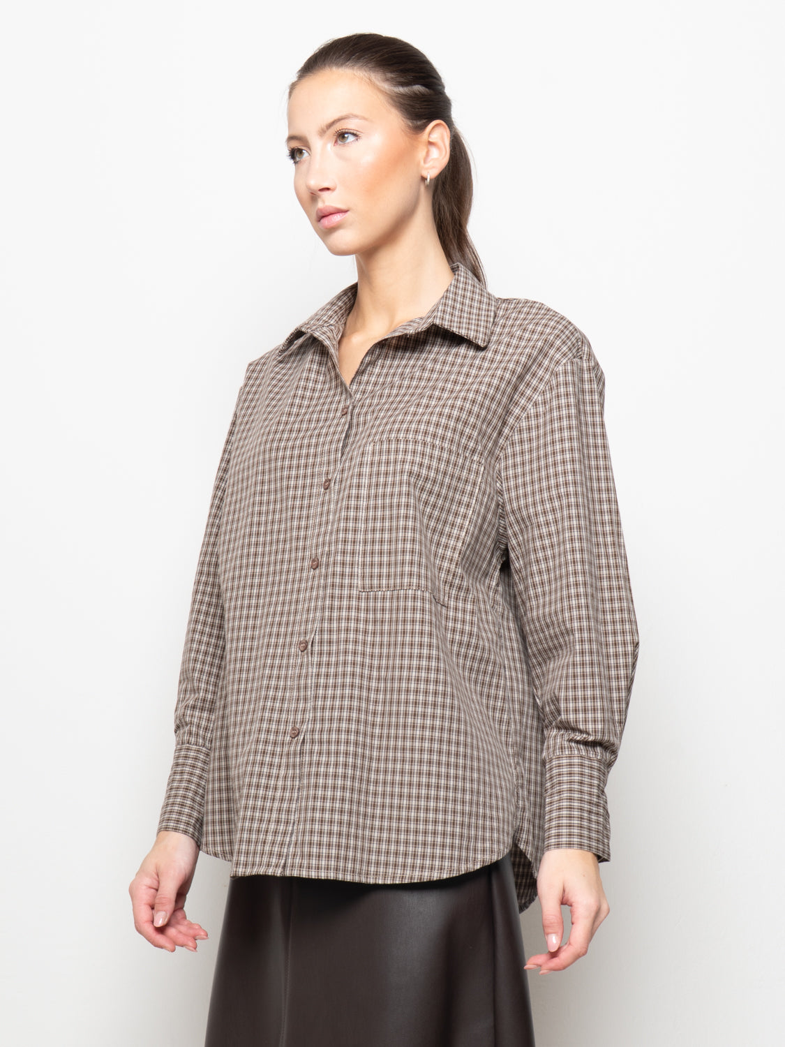 Camicia a quadri maniche corte