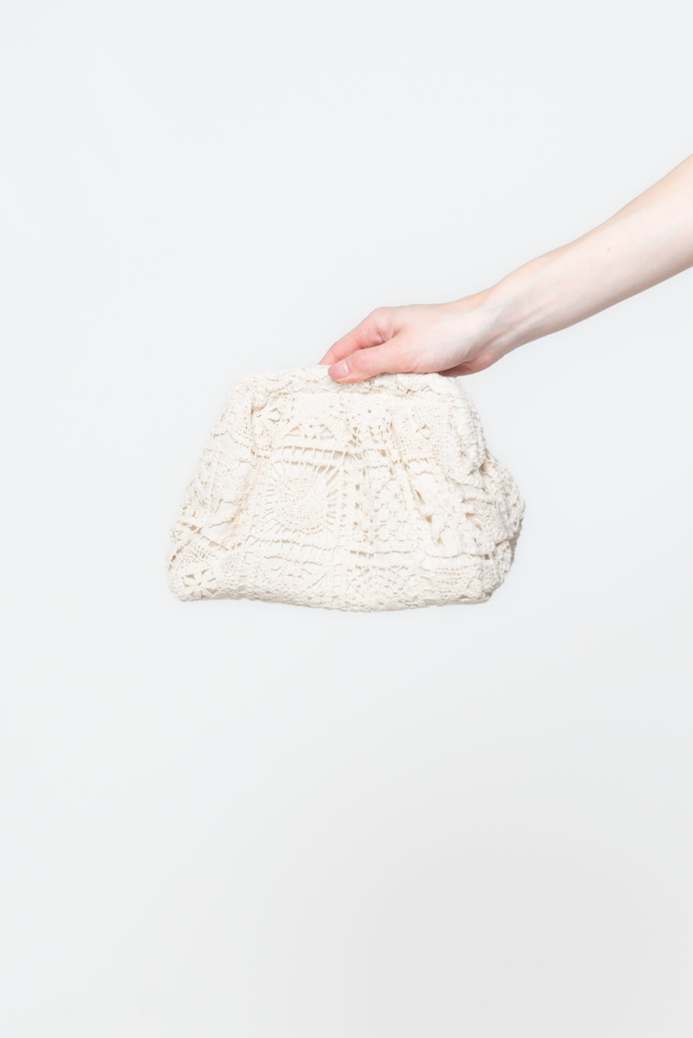Borsa clutch in pizzo