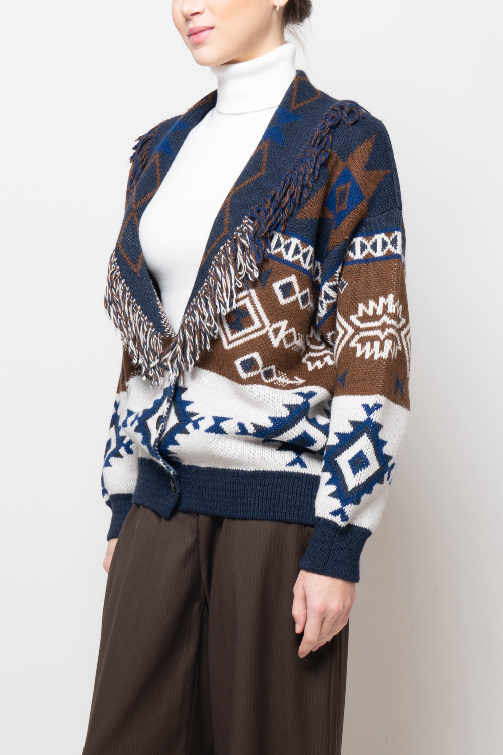 Cardigan con frange