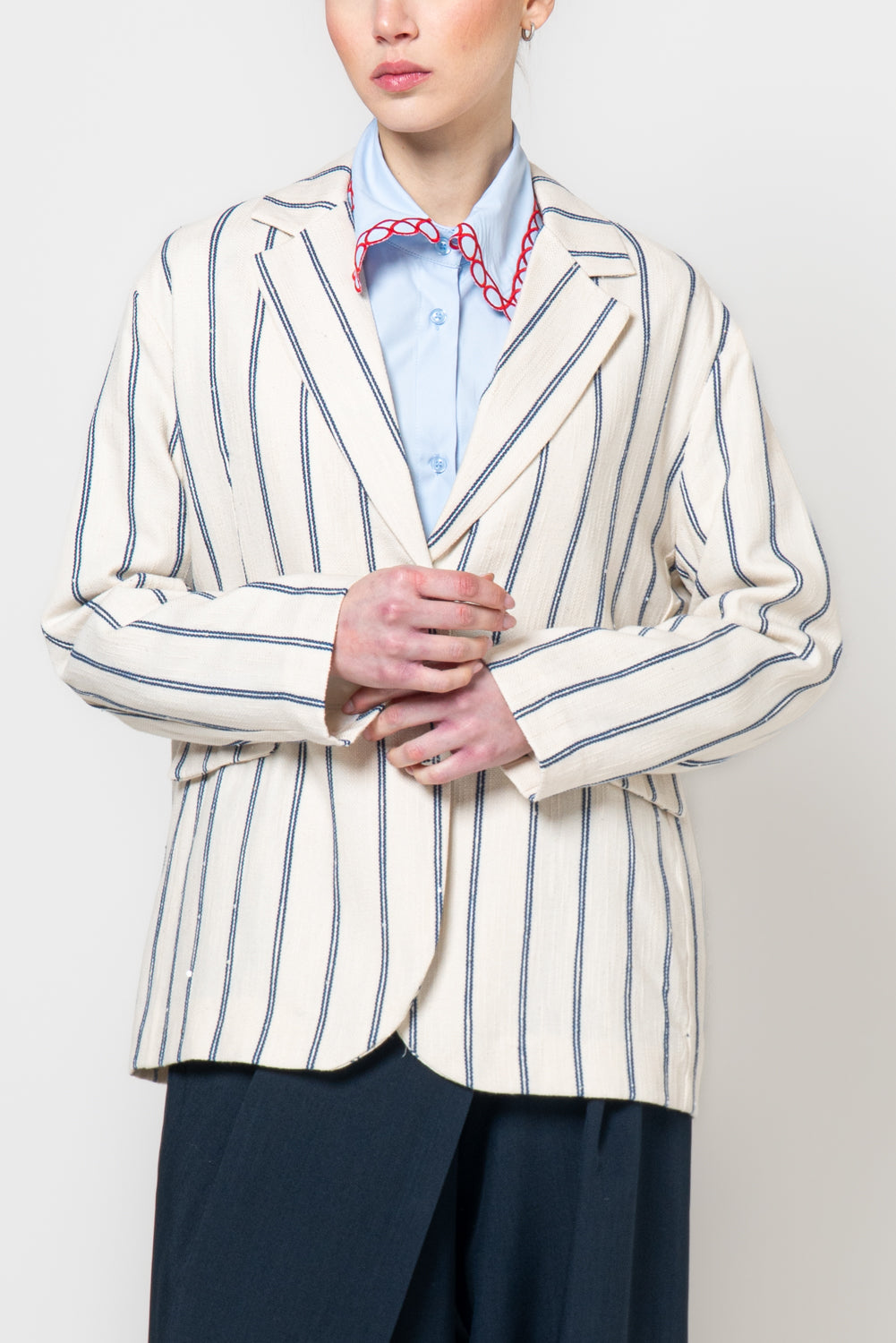 Giacca a righe con pailettes