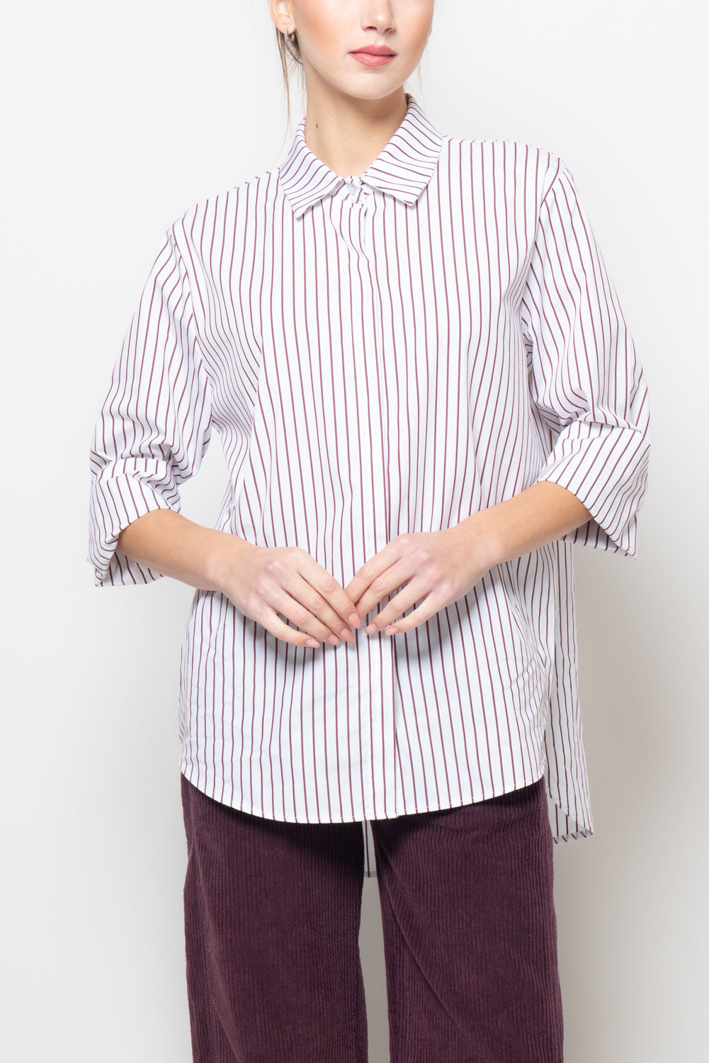 Camicia ampia a righe