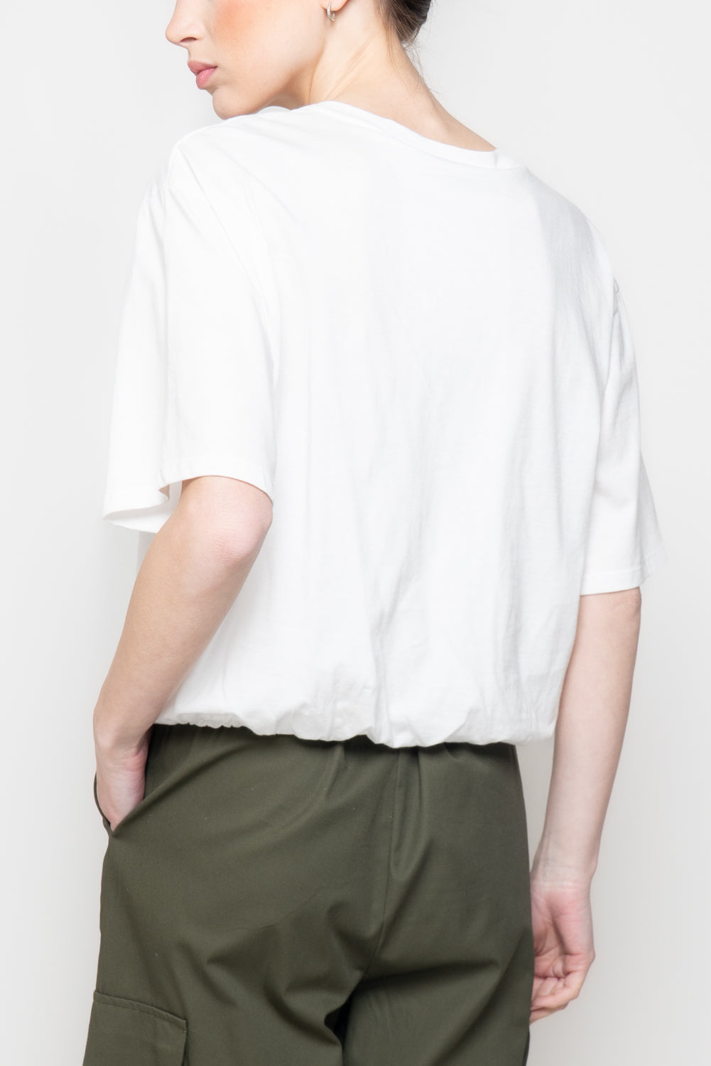 T-shirt fondo a bombolino