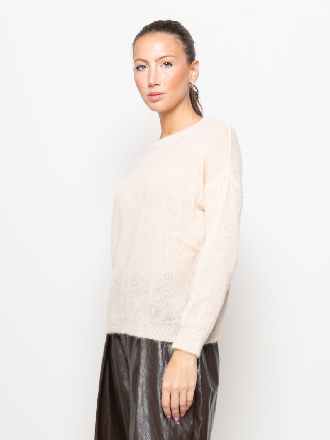 Maglia in alpaca con paillette