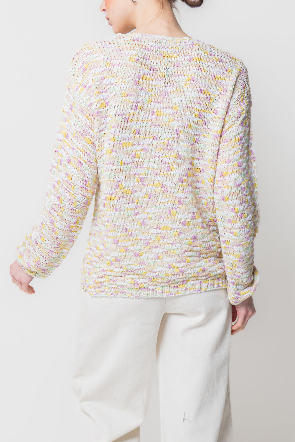 Maglia in Filato Fiammato Multicolor