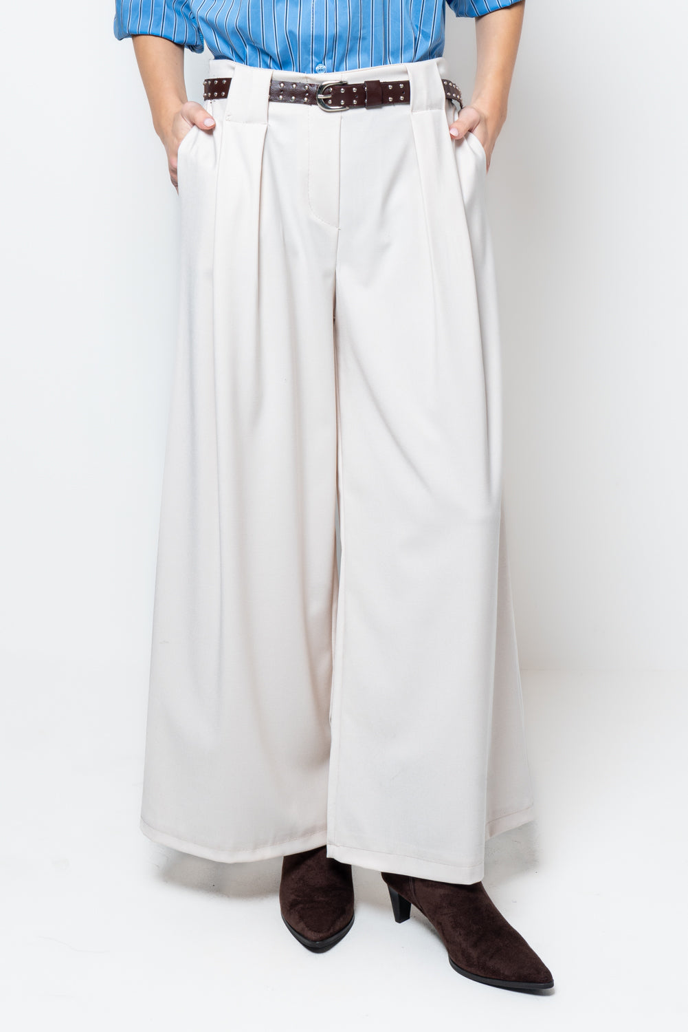 Pantalone palazzo con cannoni