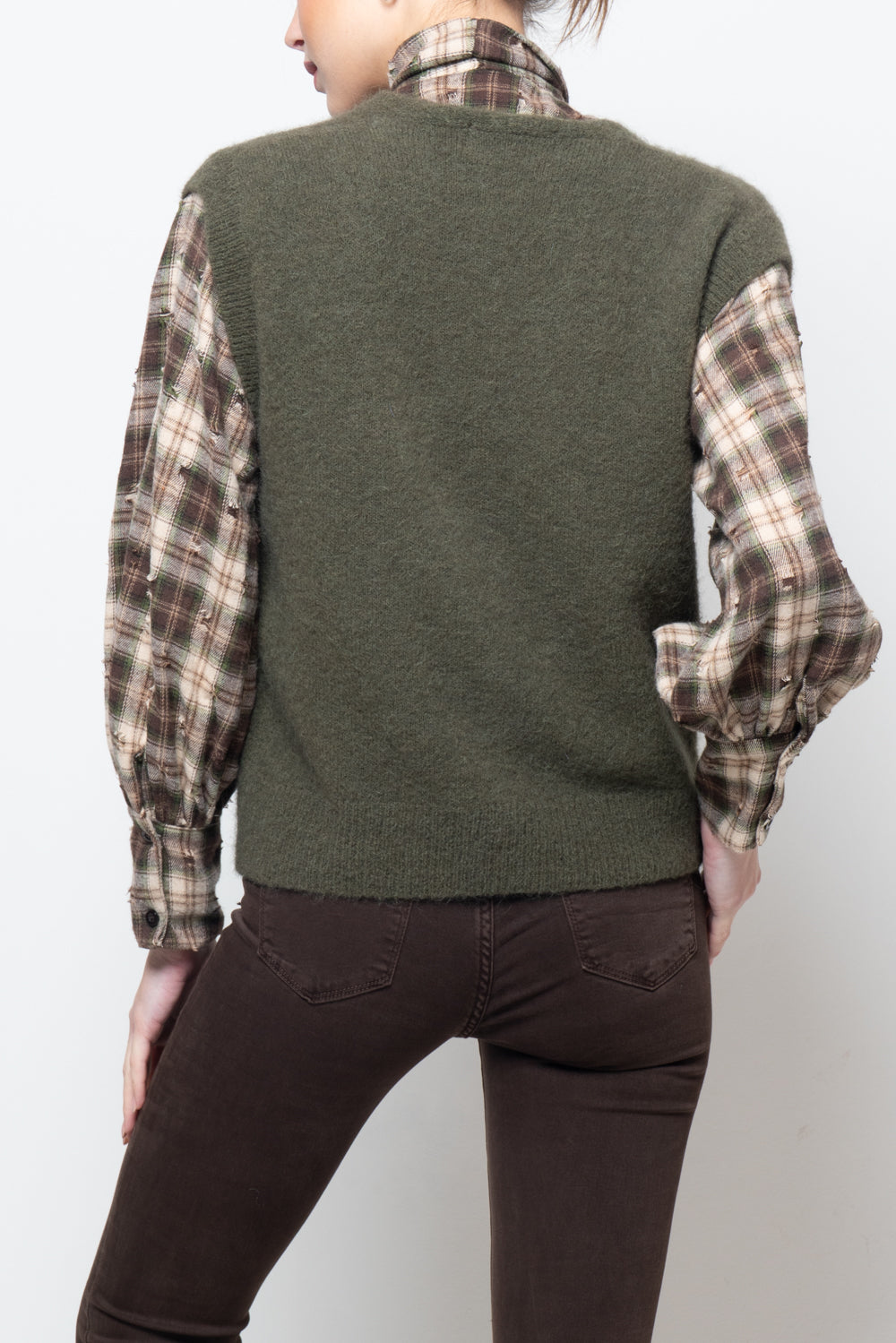 Gilet con bottoni gioiello