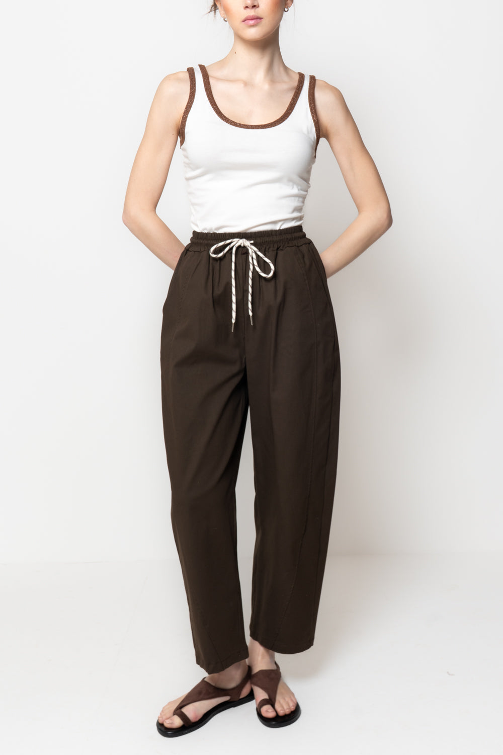 Pantalone in Cotone con Coulisse