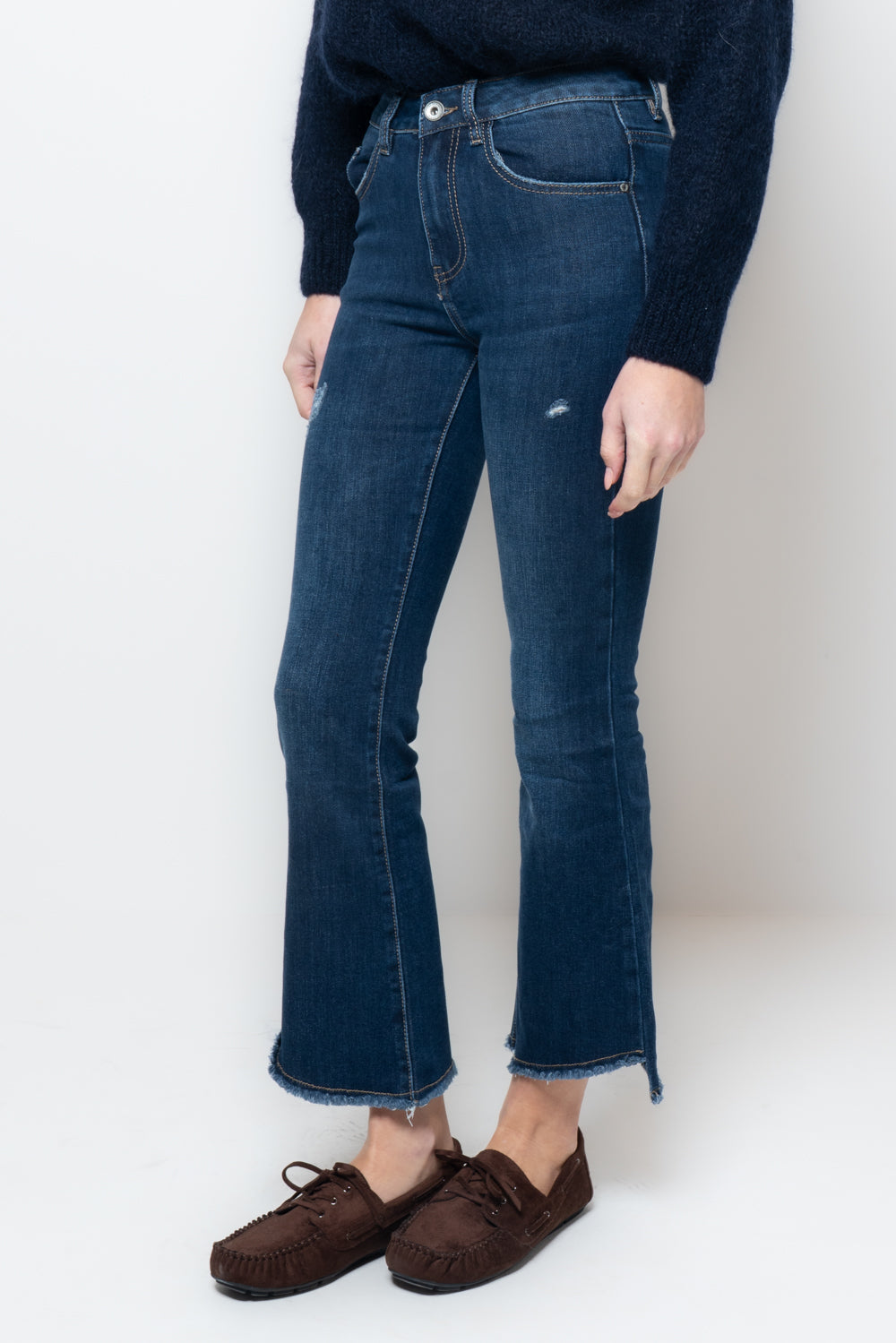 Jeans flair crop
