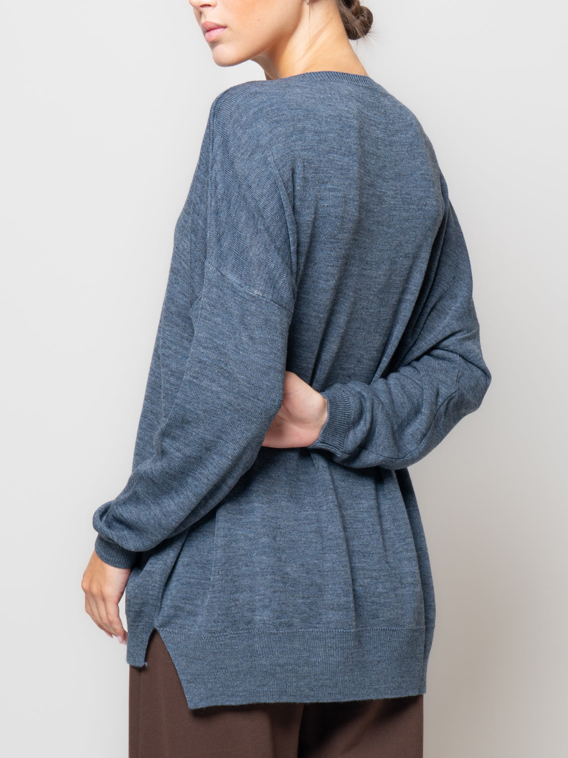 Maglia over misto lana