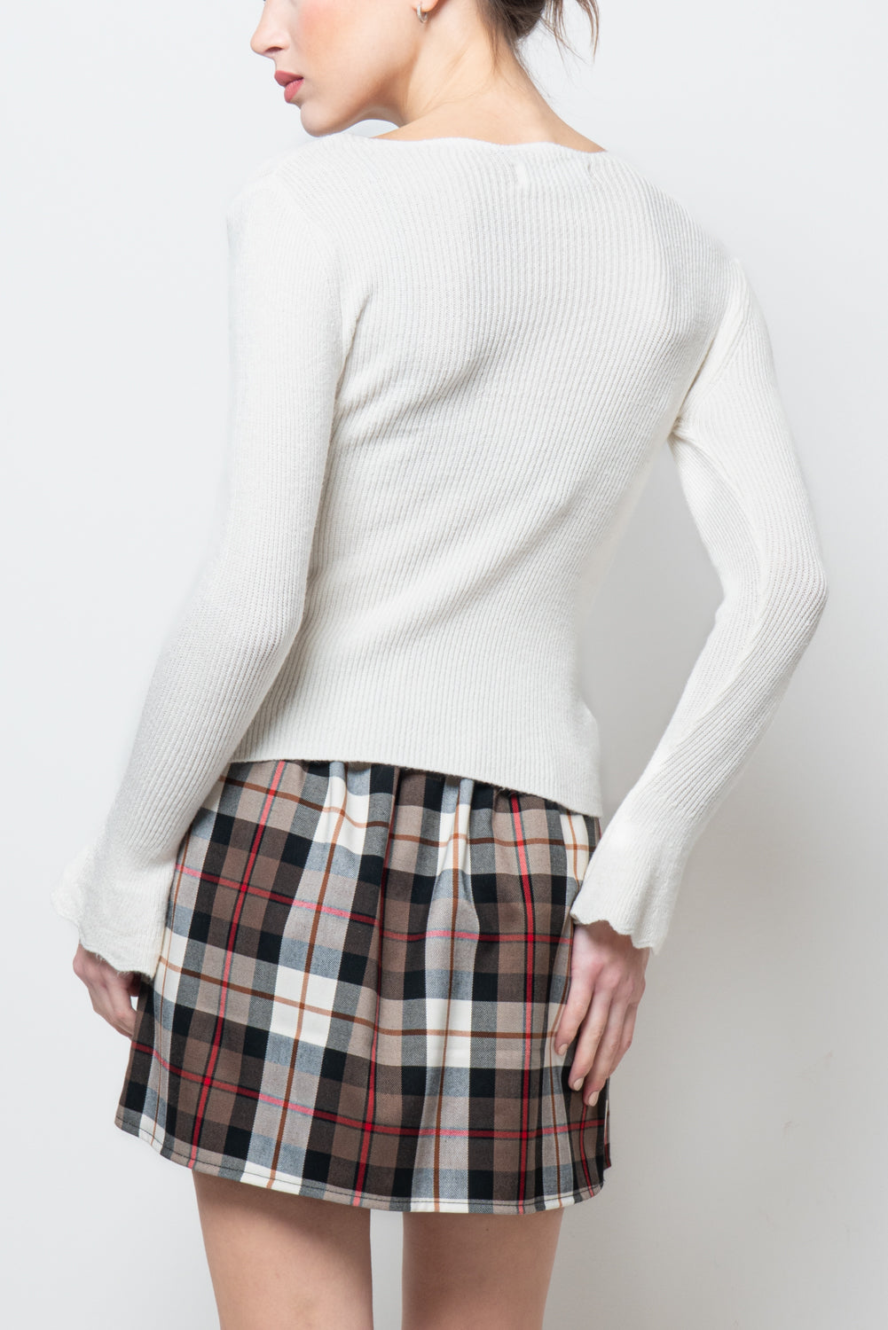 Maglia con manica svasata