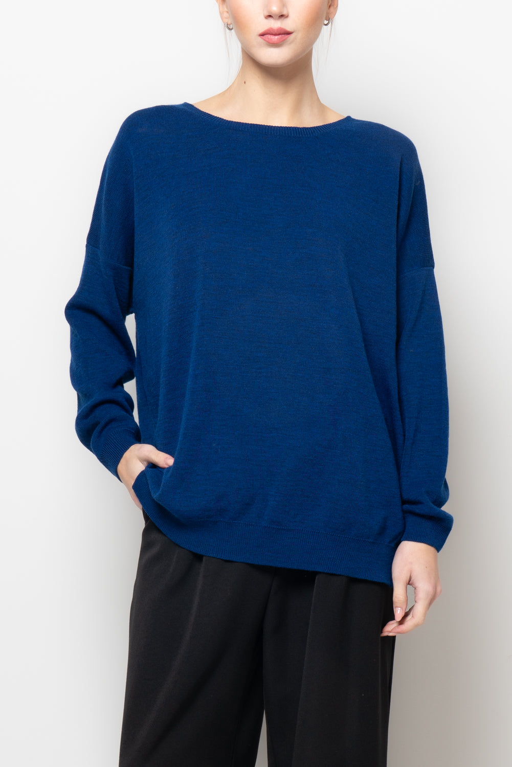 Maglia over misto lana