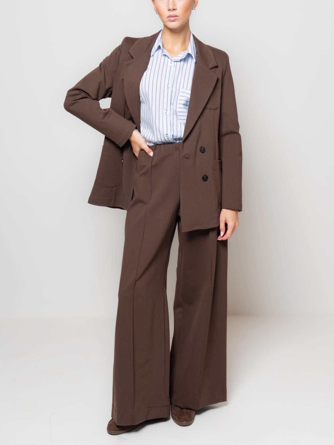 Pantaloni palazzo in punto milano