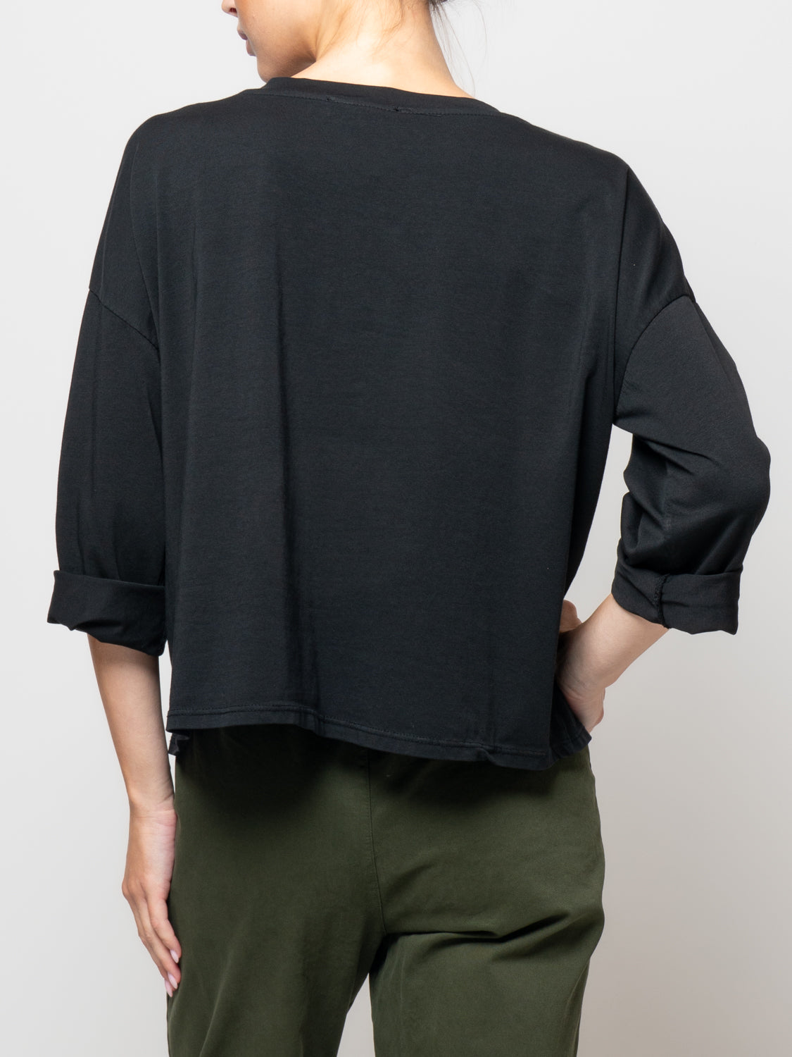 T shirt a manica lunga con tasca