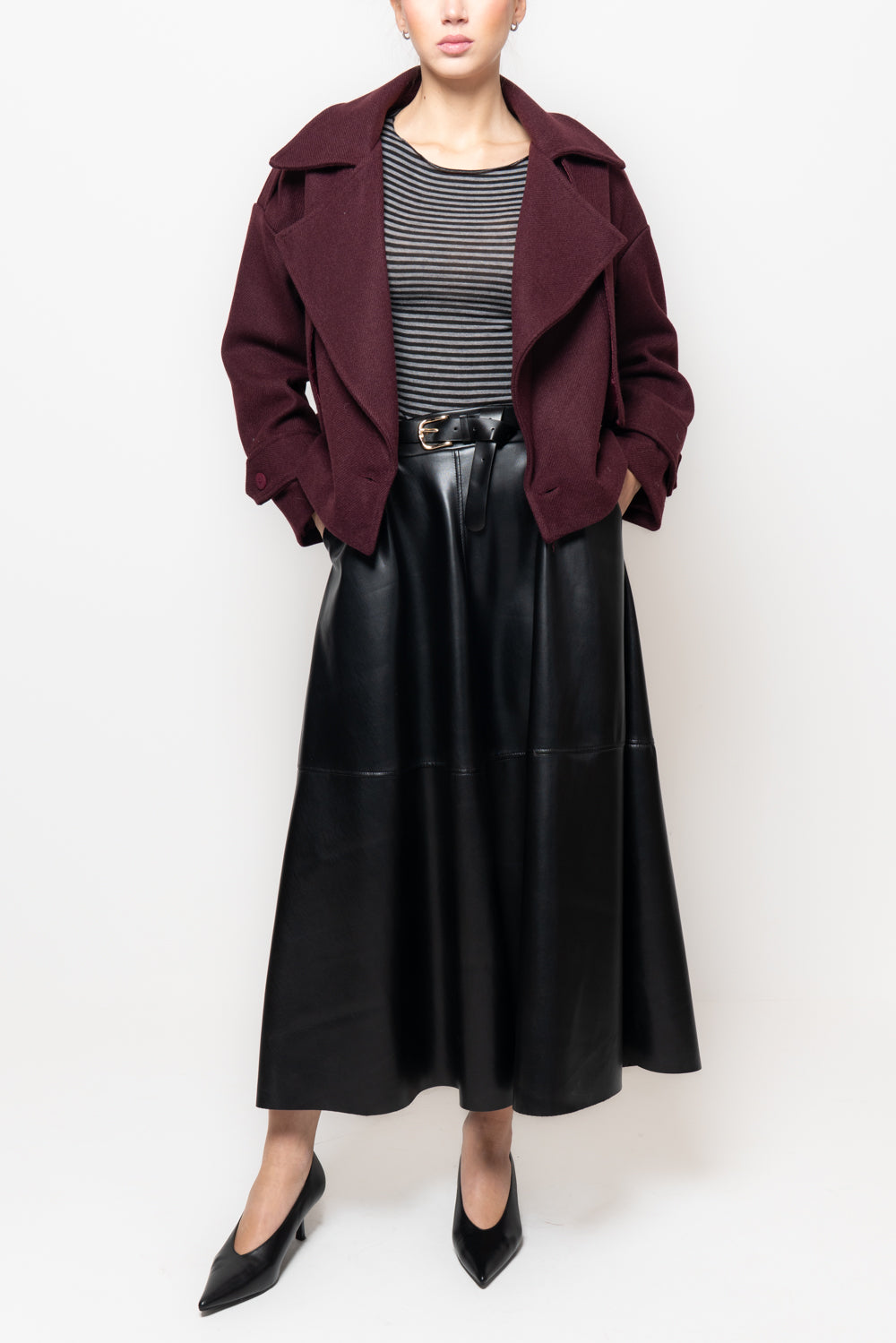 Giubbotto doppiopetto crop