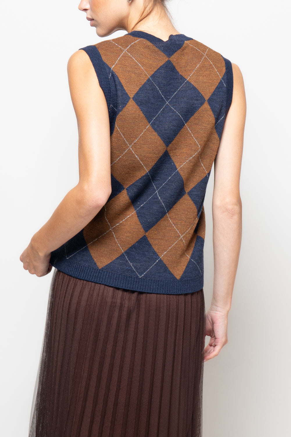 Gilet a rombi a corpetto