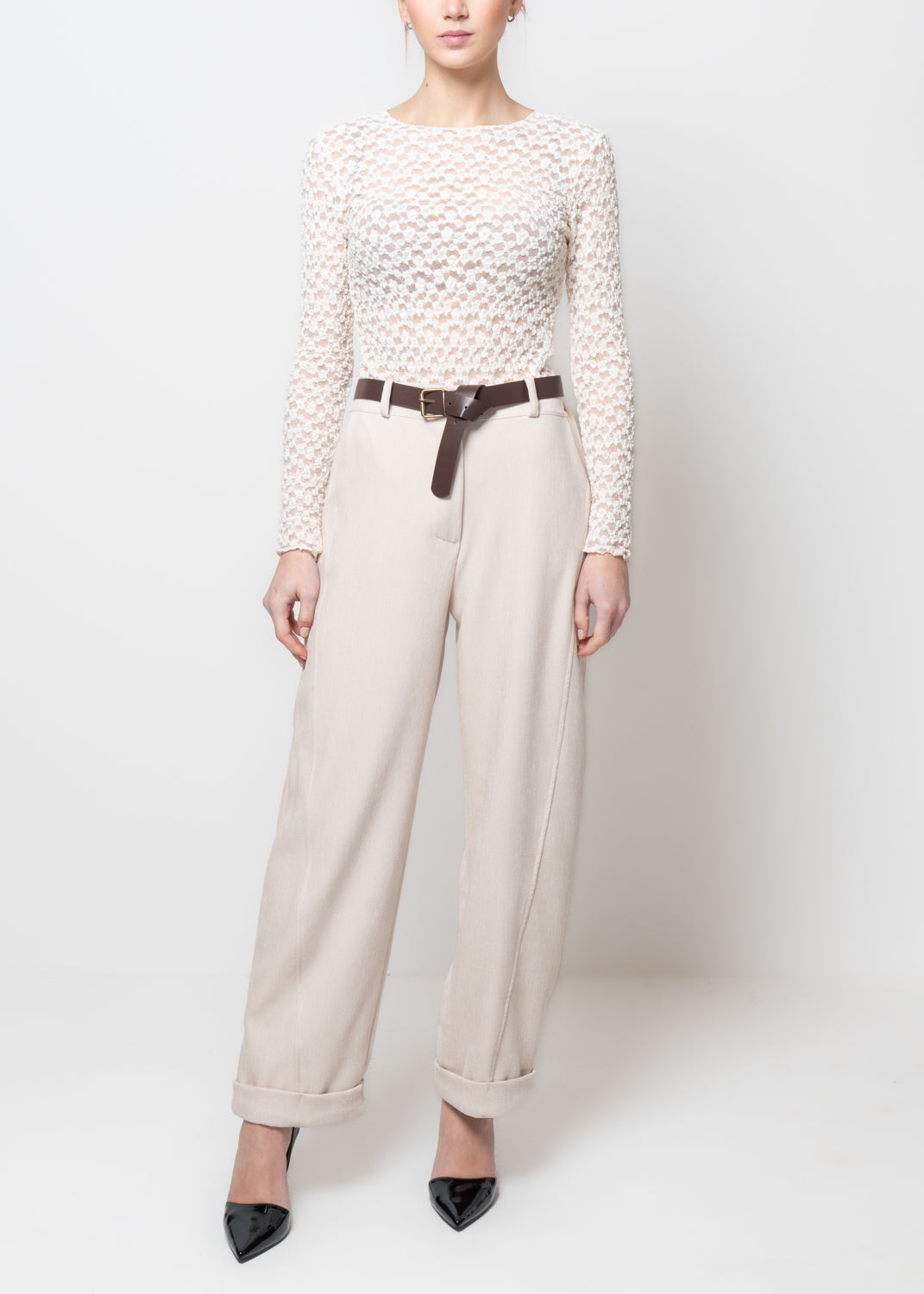 Pantaloni baggy in velluto