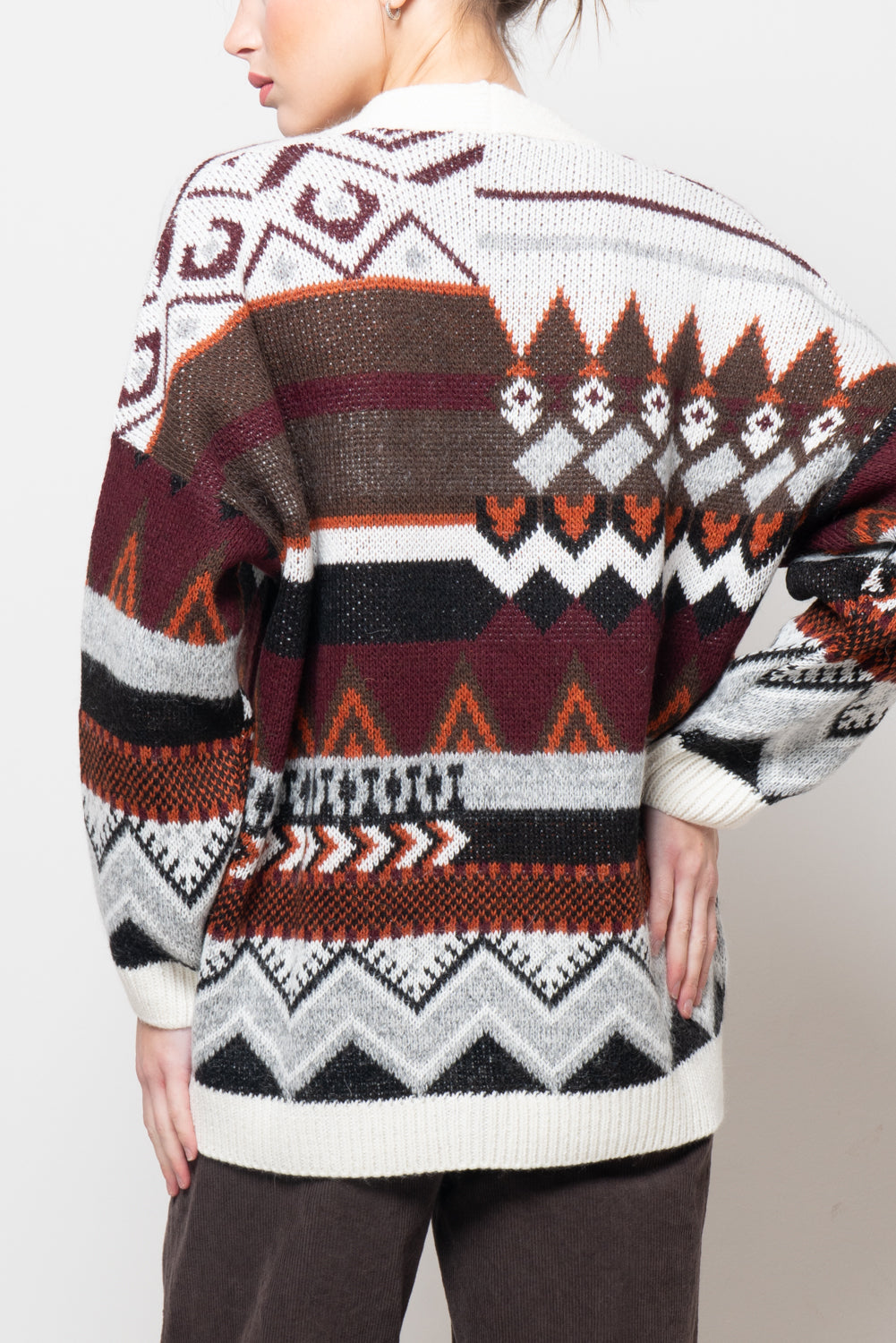 Cardigan fantasia etnica