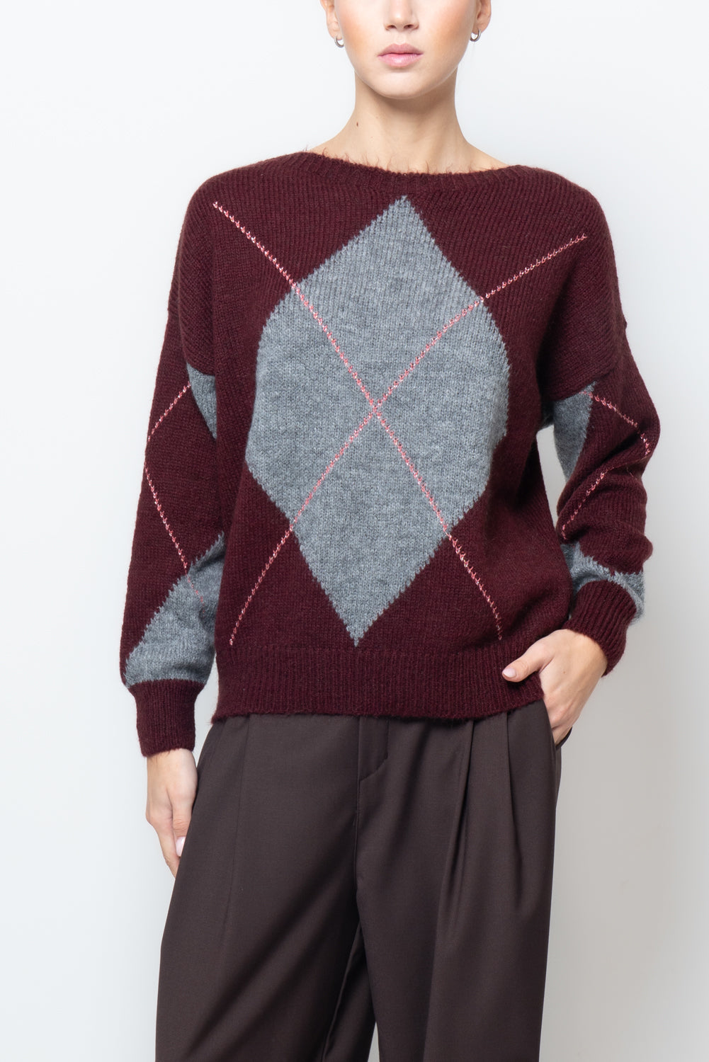 Maglia con motivo a rombo