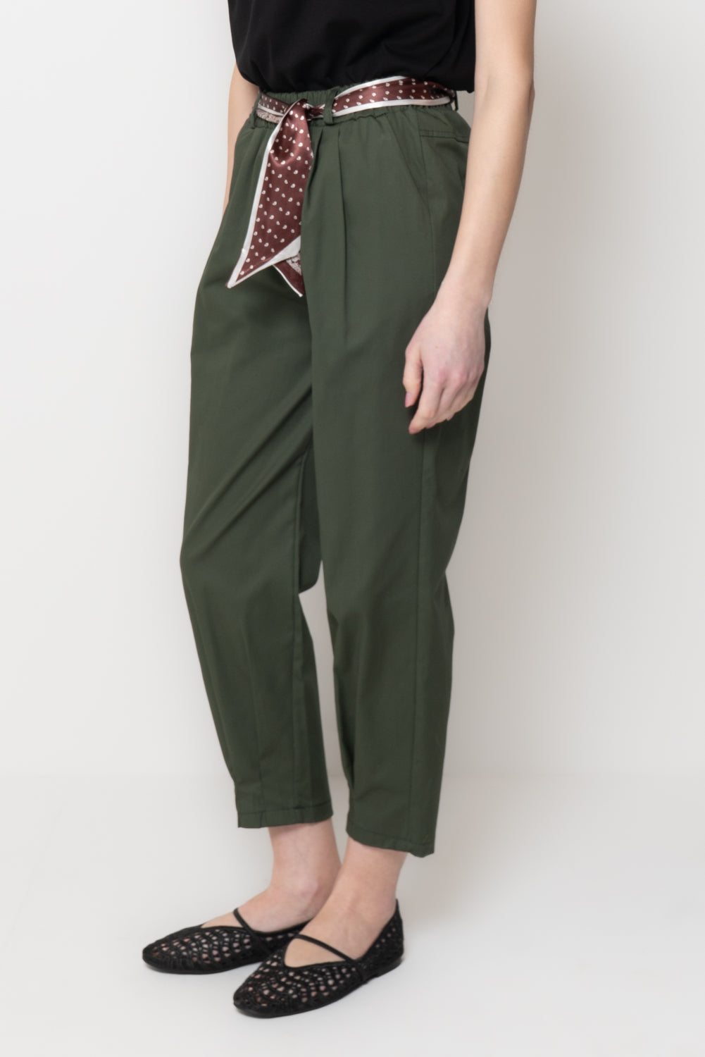 Pantaloni con Cintura Foulard