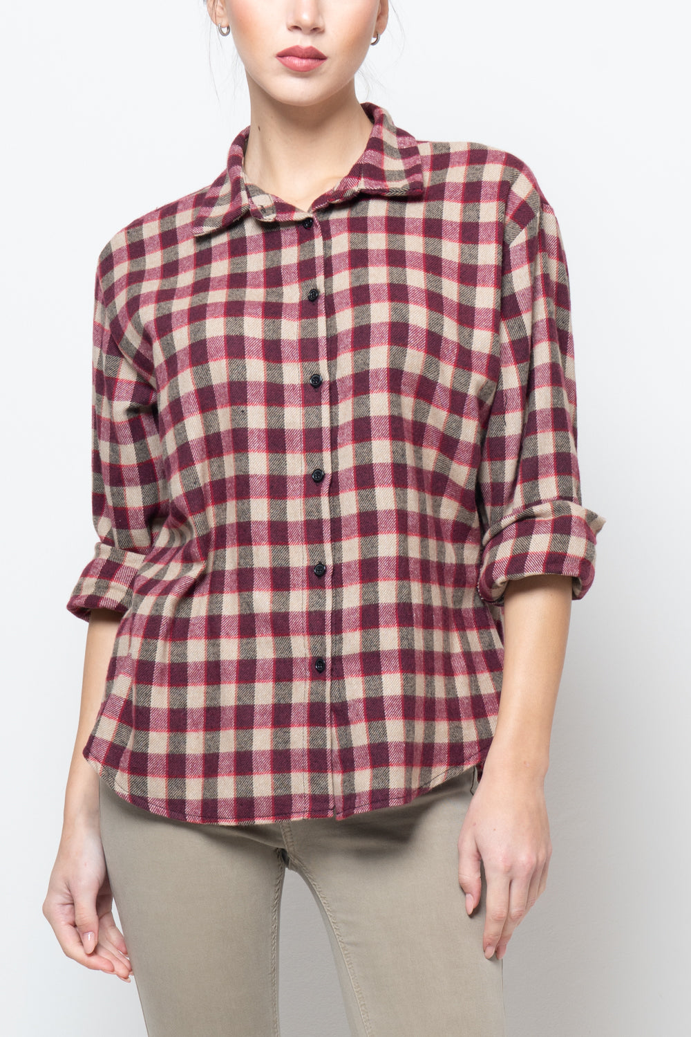 Camicia a quadri in flanella