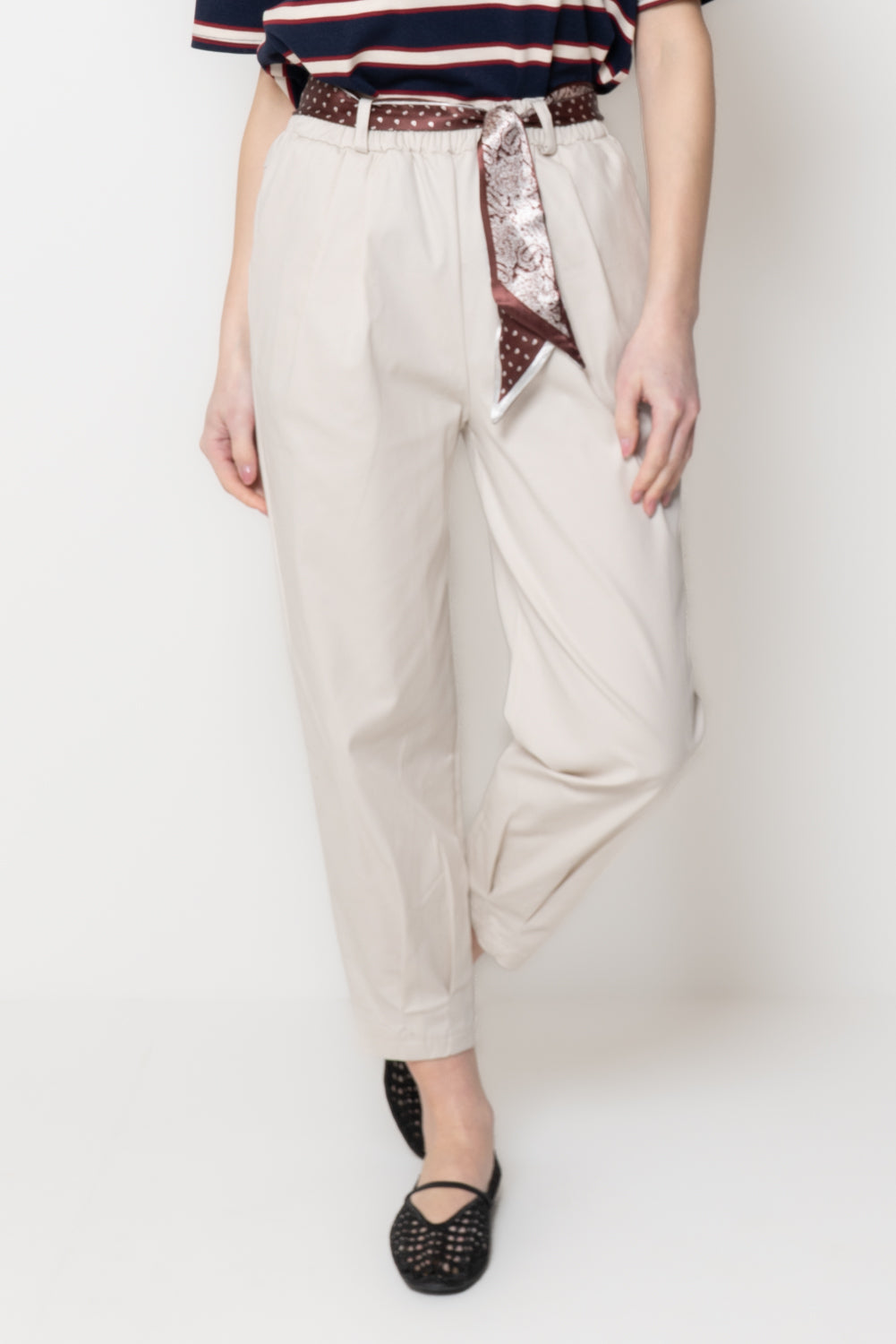 Pantaloni con Cintura Foulard